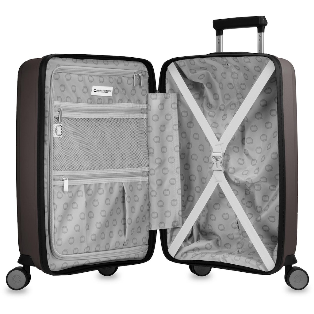 Hauptstadtkoffer Hartschalen-Trolley »TXL, titan, 55 cm«, 4 Rollen