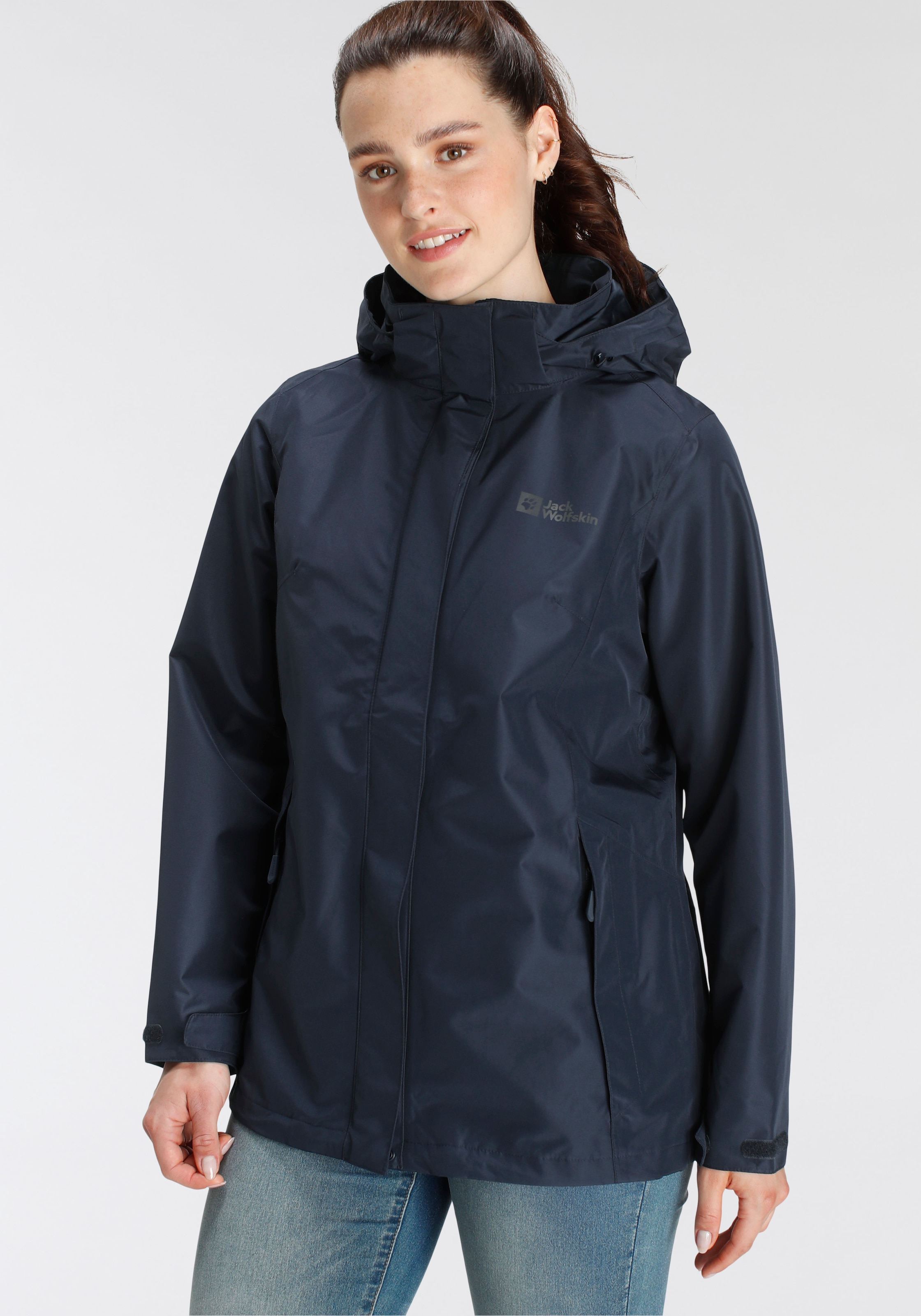 Jack Wolfskin Funktionsjacke »TOCORA Winddicht | WOMEN«, BAUR & Wasserdicht JACKET kaufen Kapuze, für & Atmungsaktiv mit