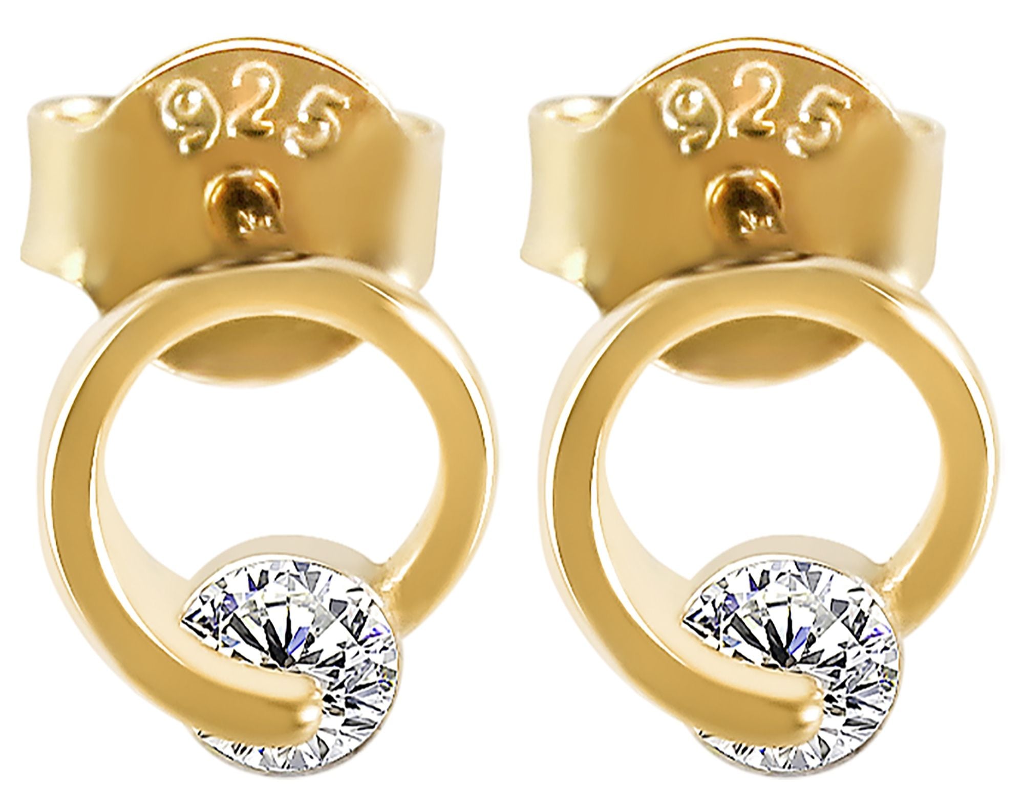 Adelia´s Paar Ohrhänger »Damen Ohrringe – Ohrstecker aus 925 Silber mit Zirkonia« Ein kleines Geschenk mit großer Wirkung