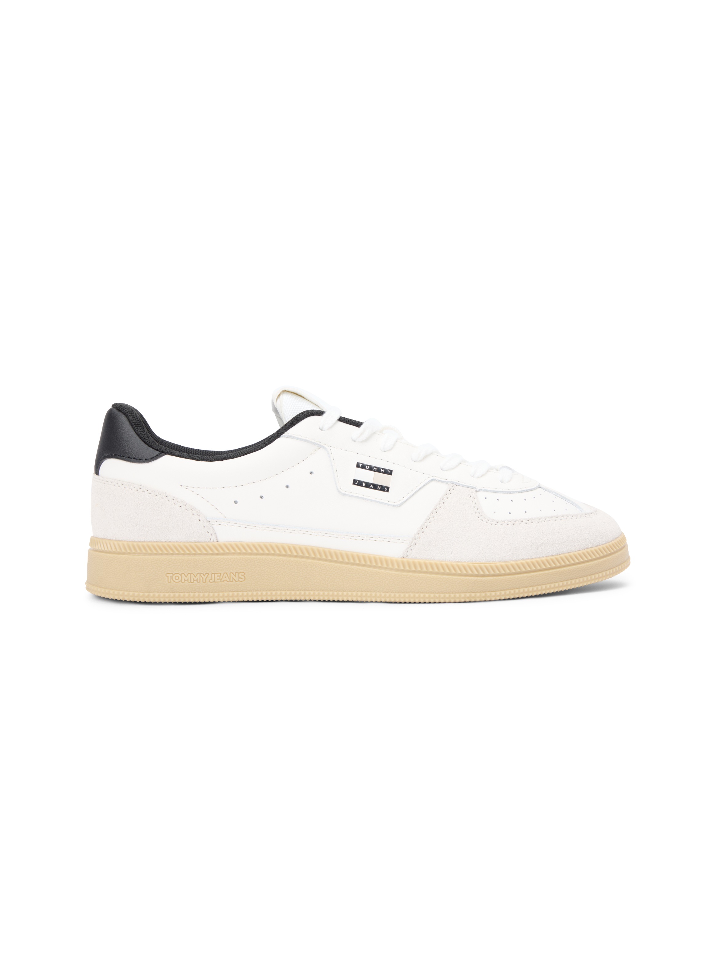 Tommy Jeans Sneaker »THE GREENWICH EDGE M LEATHER«  Freizeitschuh, Halbschuh, Schnürschuh mit Lochmuster