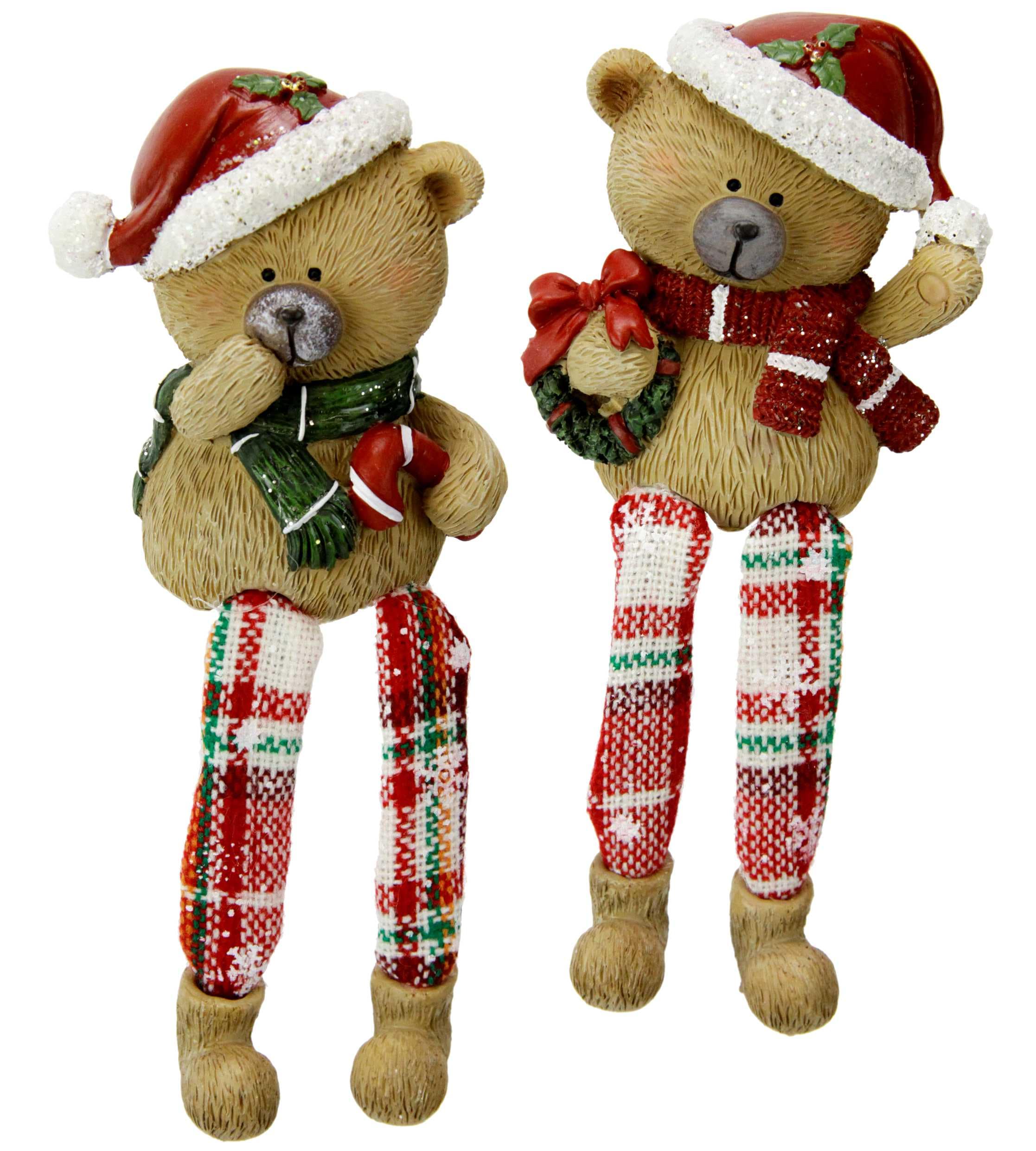 I.GE.A. Dekofigur "Kantenhocker Bär" 2er Set Figur Statue Weihnachtsfigur O günstig online kaufen