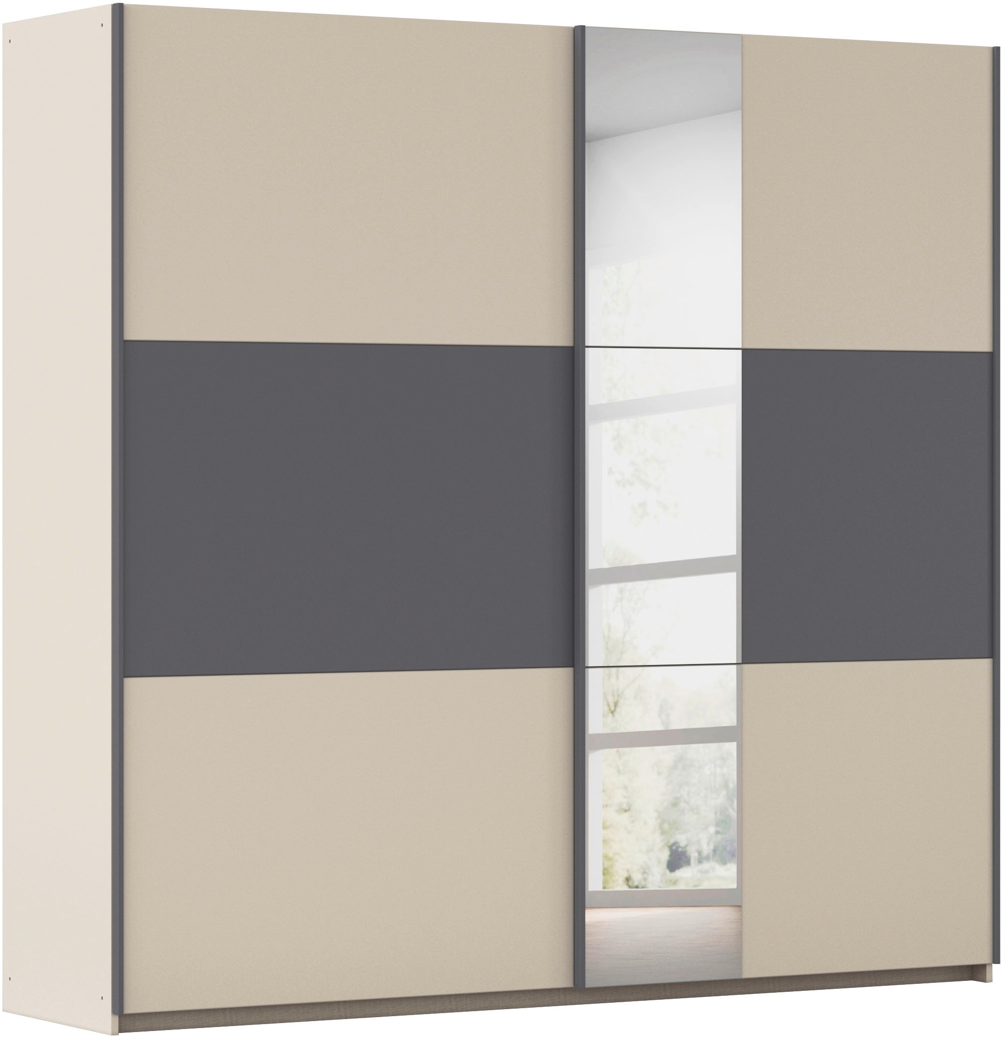 rauch "Kleiderschrank Schrank Garderobe Schlafzimmerschrank SAJO" in 2 Breiten (218, 261 cm) optional mit Spiegel MADE IN GERMANY