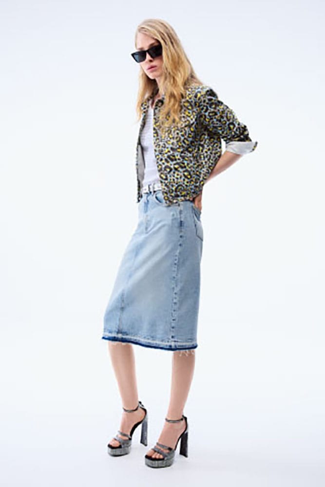 Joop Jeans Jeansrock "Romy", mit Fransensaum günstig online kaufen