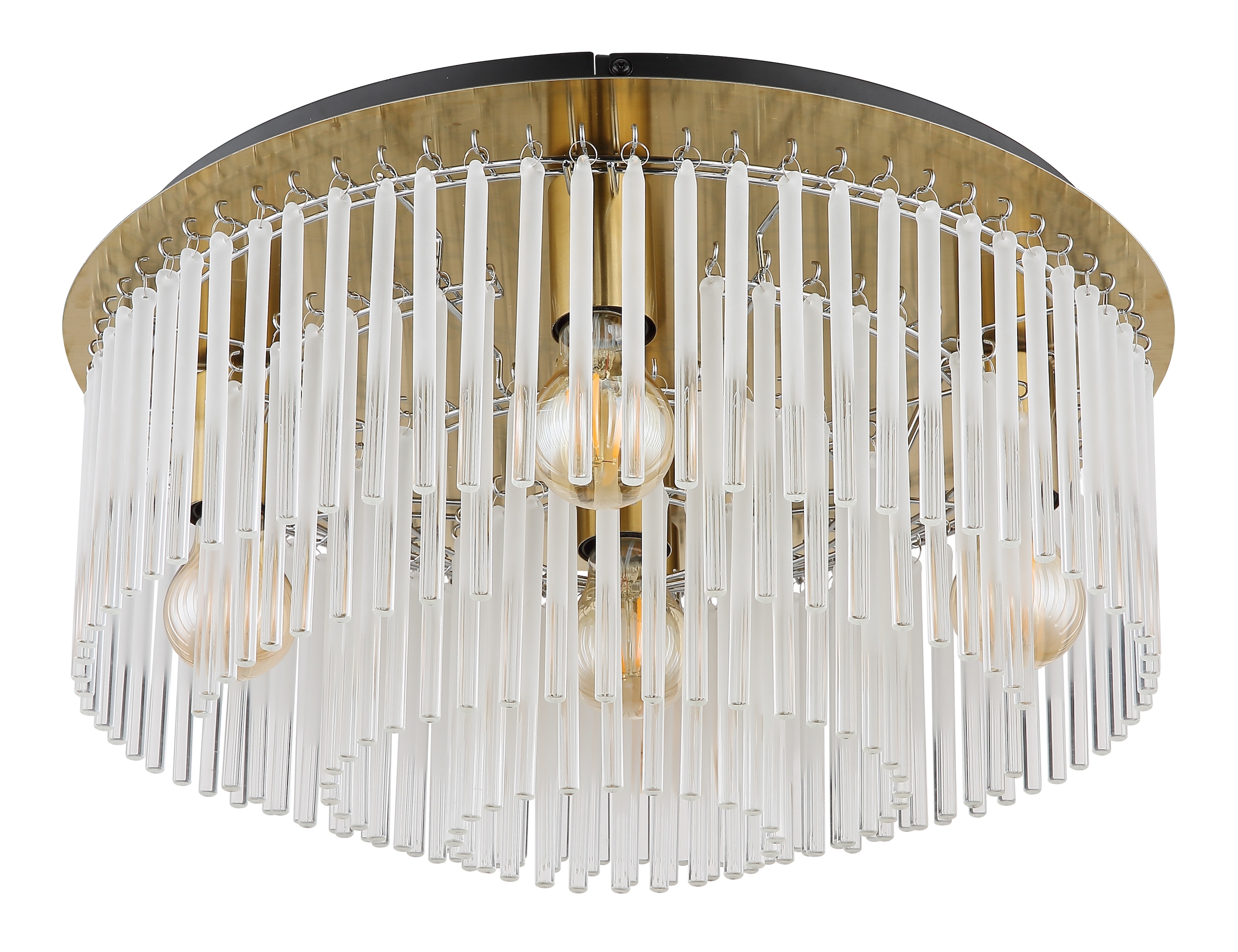 GLOBO LIGHTING Deckenleuchte »GORLEY«, Leuchtmittel E27 | ohne Leuchtmittel, Deckenleuchte/Glasstäbe/Glas goldfarben/Wohnzimmer/Esszimmer