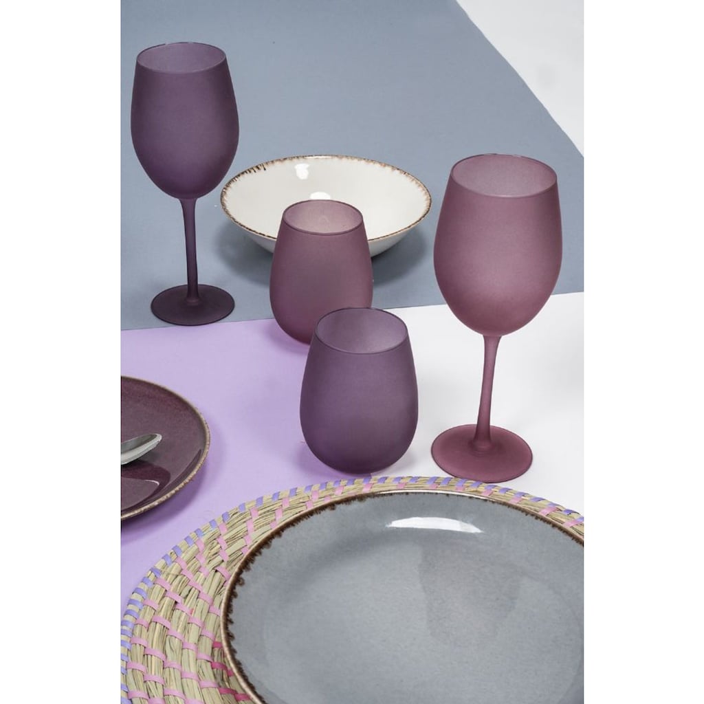 Villa d'Este Gläser-Set »Happy Hour Provence«, (Set, 6 tlg.), Wassergläser-Set, 6-teilig, Inhalt 500 ml