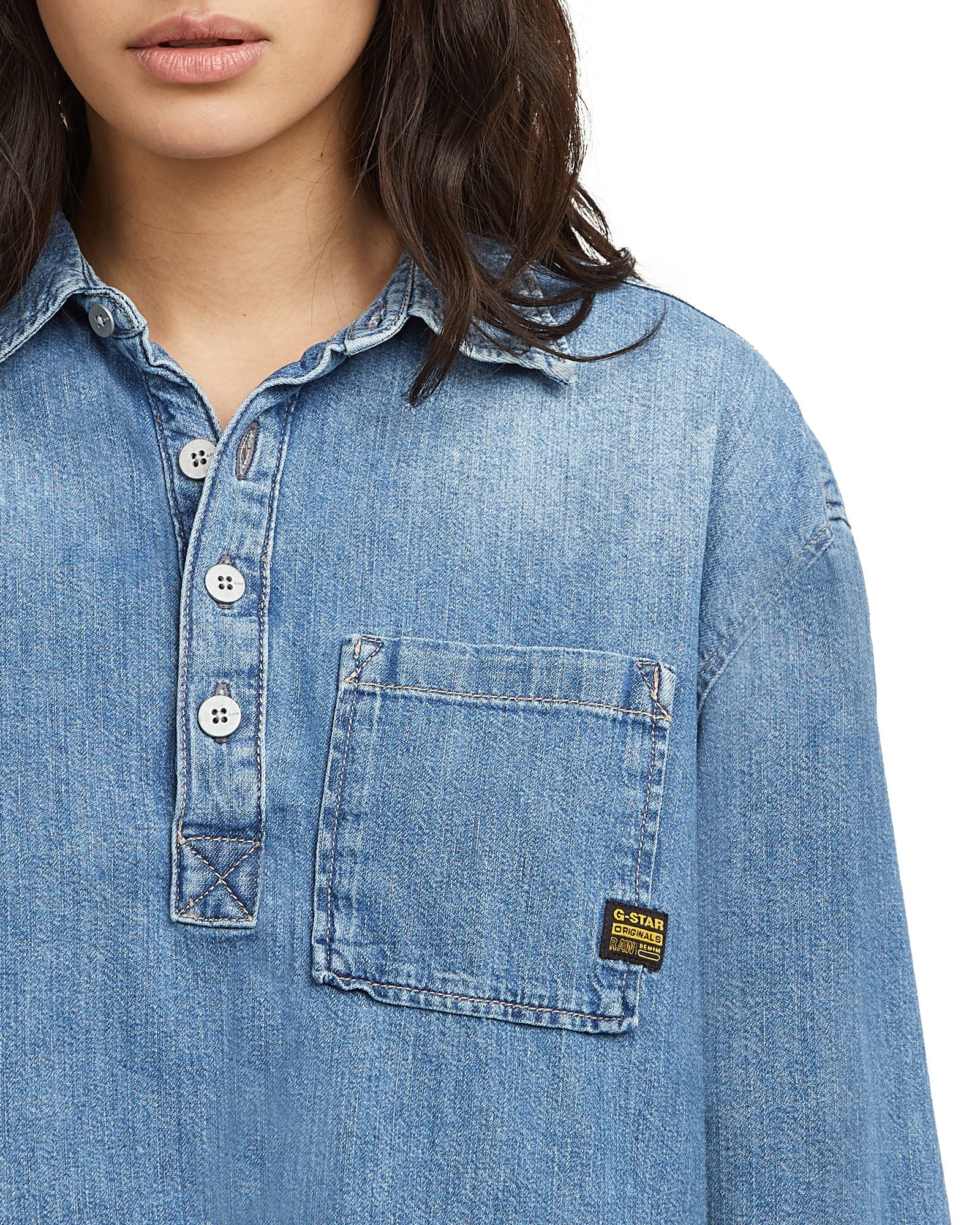 G-STAR Langarmshirt »Boxy Day Hemd«