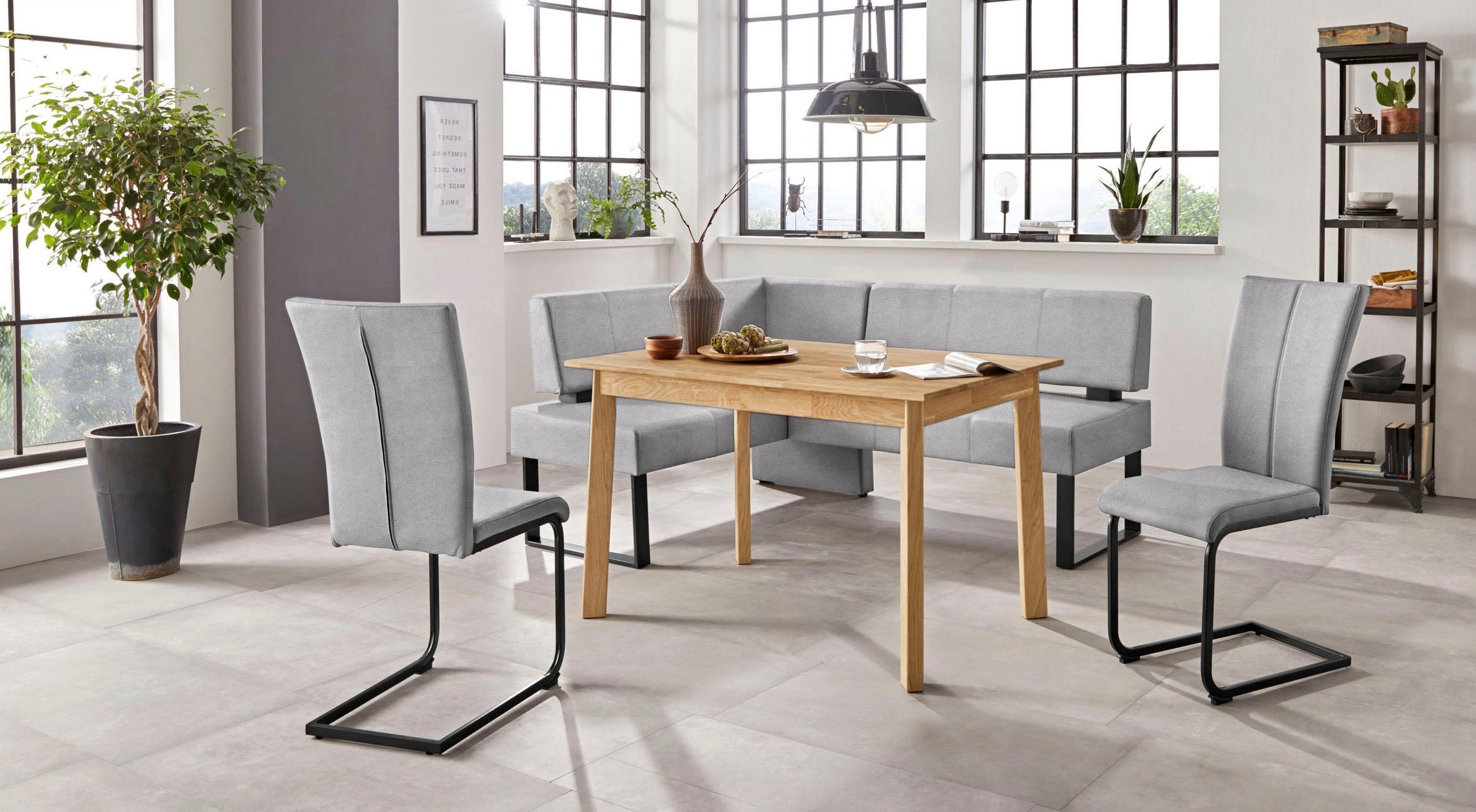 OTTO home Eckbank "Oliver mit Metallgestell, Küchenbank" verschiedene Bezüg günstig online kaufen