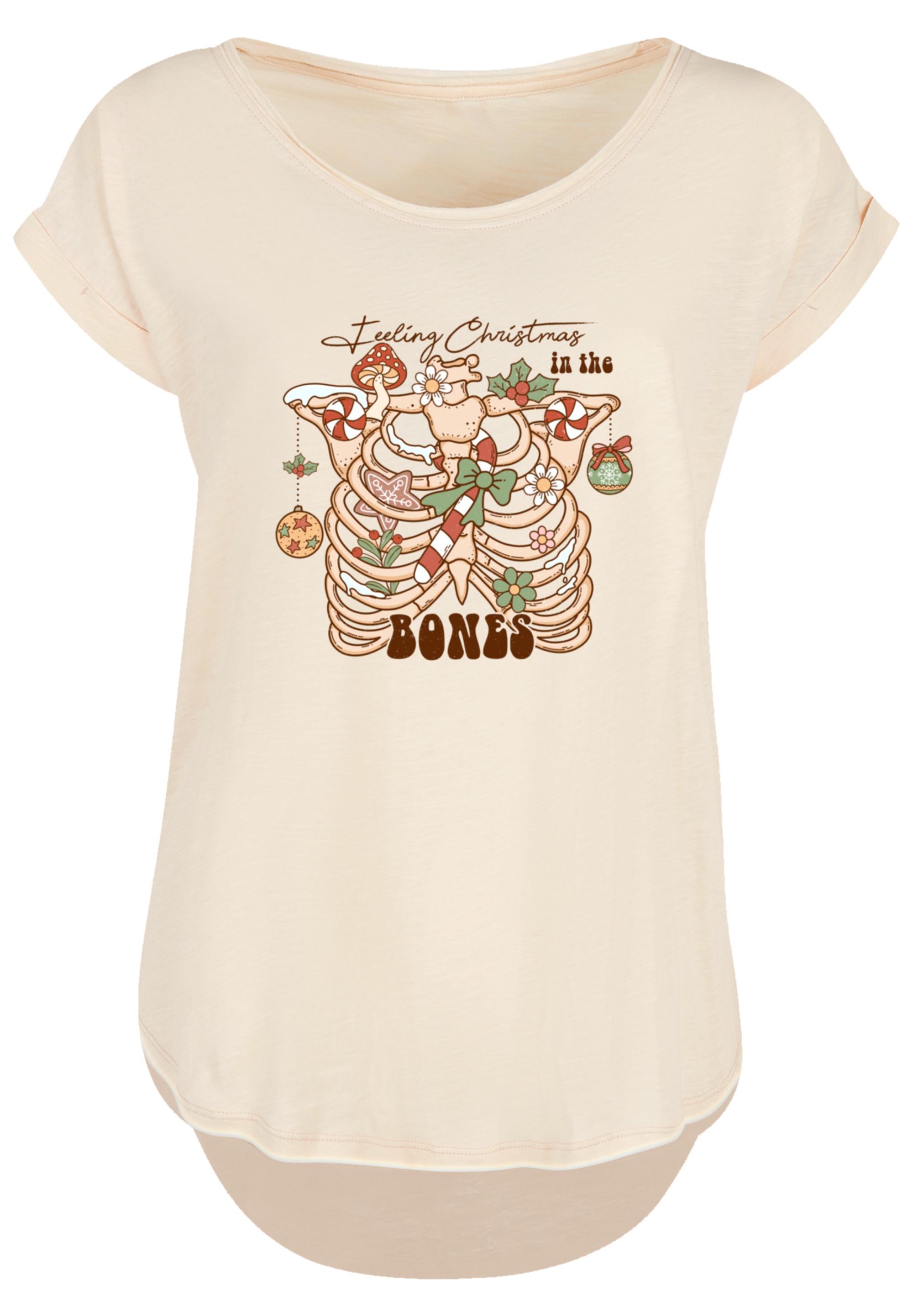 F4NT4STIC T-Shirt »Feeling Weihnachten in the bones«, Premium Qualität, Weihnachts-Kollection