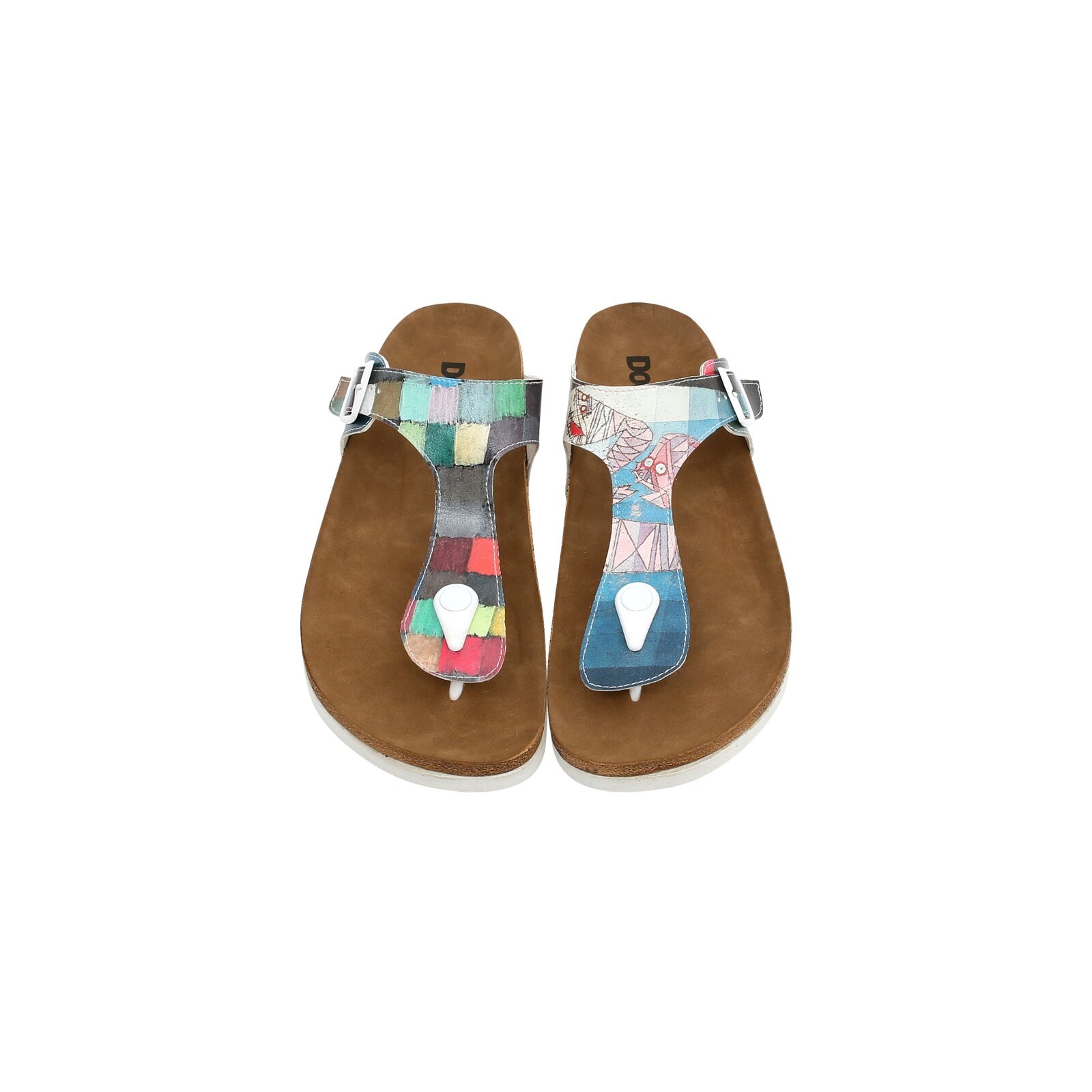 DOGO Zehentrenner »Lila Zehentrenner Yabara With Fish Damen Sandalen«, Vegan