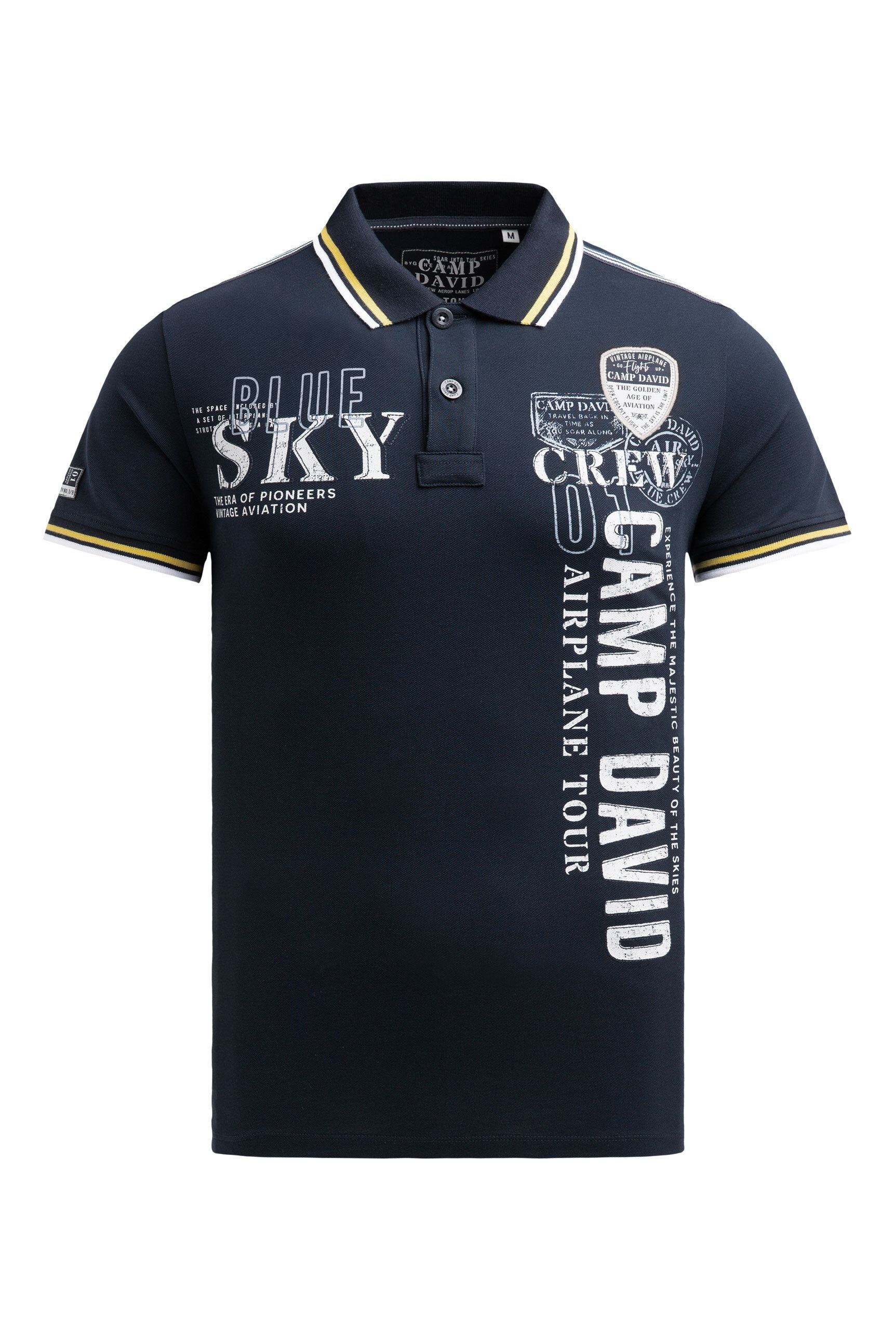 CAMP DAVID Poloshirt mit Seitenschlitze