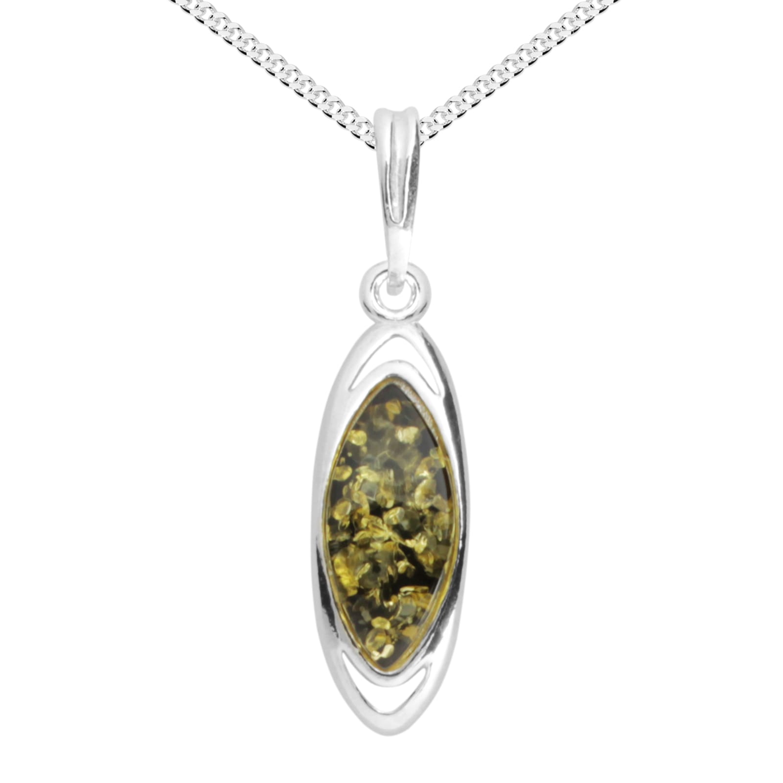 Kette mit Anhänger OSTSEE-SCHMUCK "Ostsee-Schmuck Kette mit Anhänger Nordica" Gr. 45, silber, Halsketten, Damen, 45cm, Silber 925 (Sterlingsilber), L: 42 4