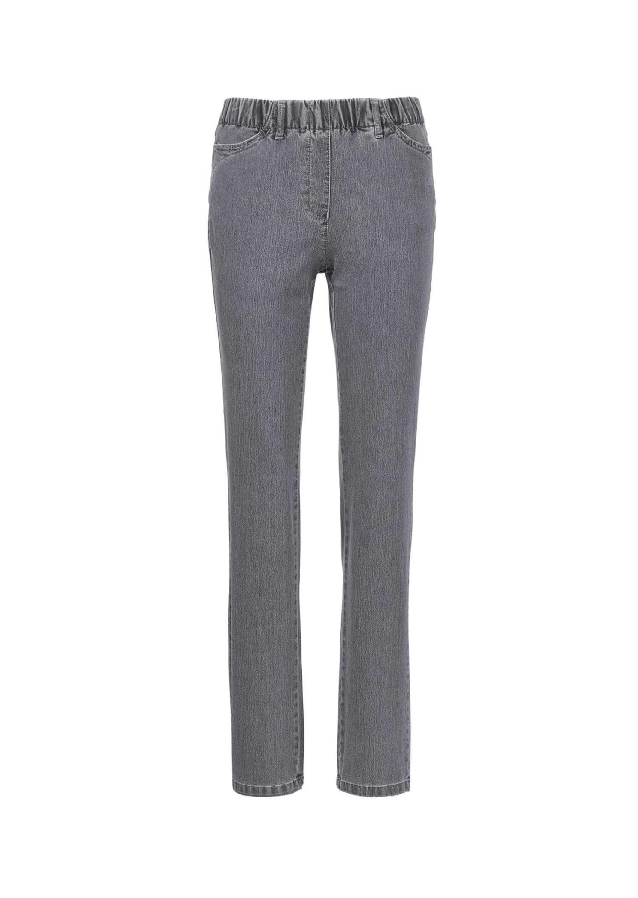GOLDNER Regular-fit-Jeans "Kurzgröße Baumwollhose mit Rundumdehnbund" Ohne