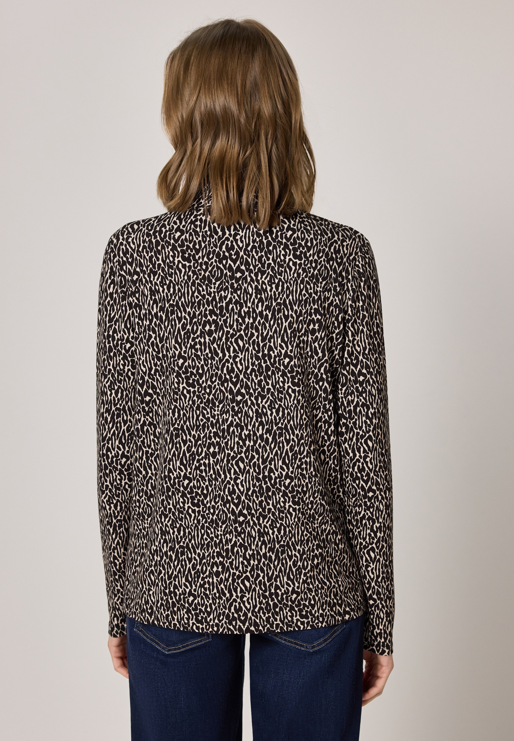 STREET ONE Langarmshirt im Leo Design