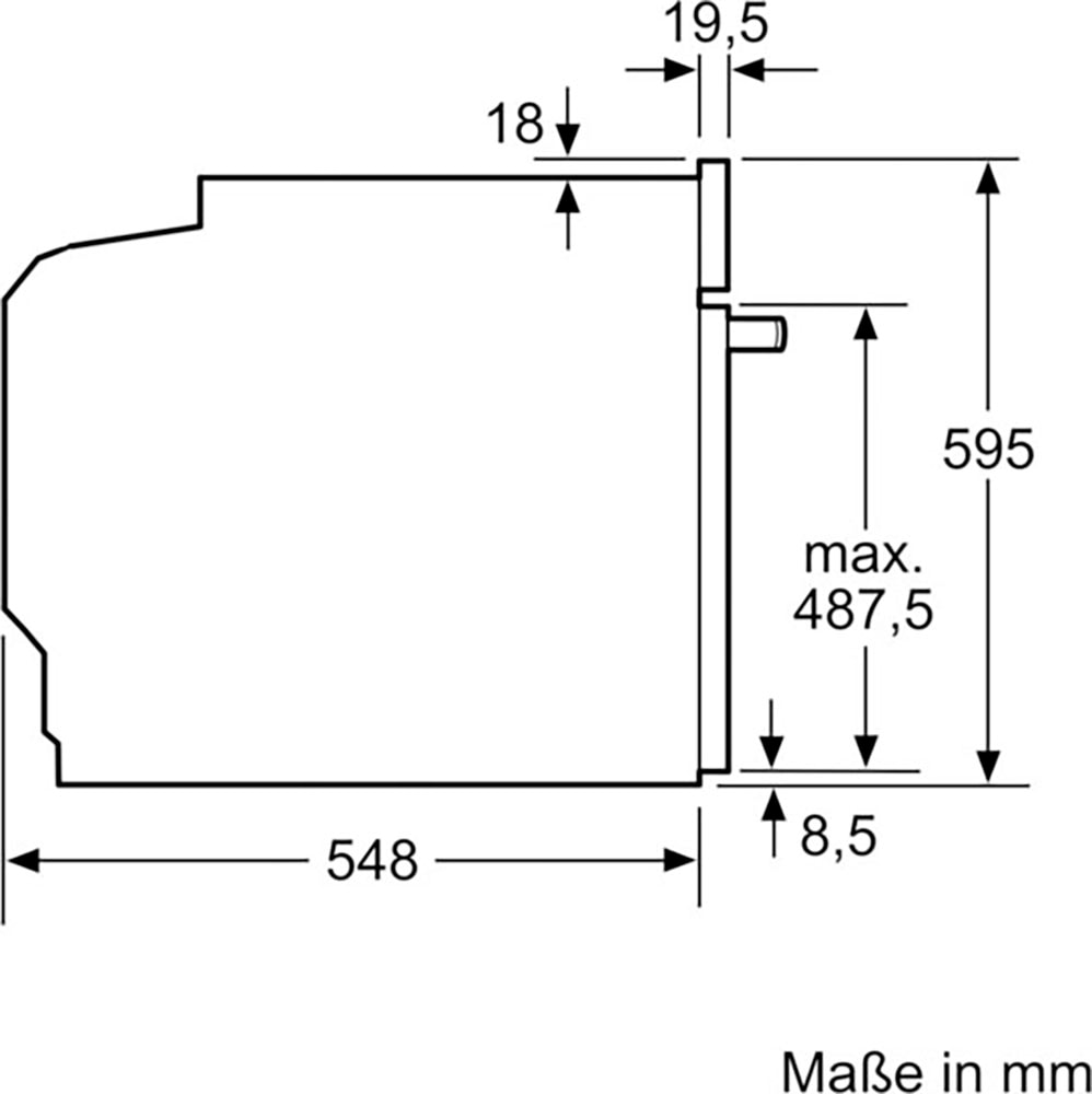 NEFF Backofen N 50 »B6ACP7AG0«, mit Teleskopauszug nachrüstbar, Pyrolyse-Selbstreinigung, voll versenkbare Backofentür dank Hide®