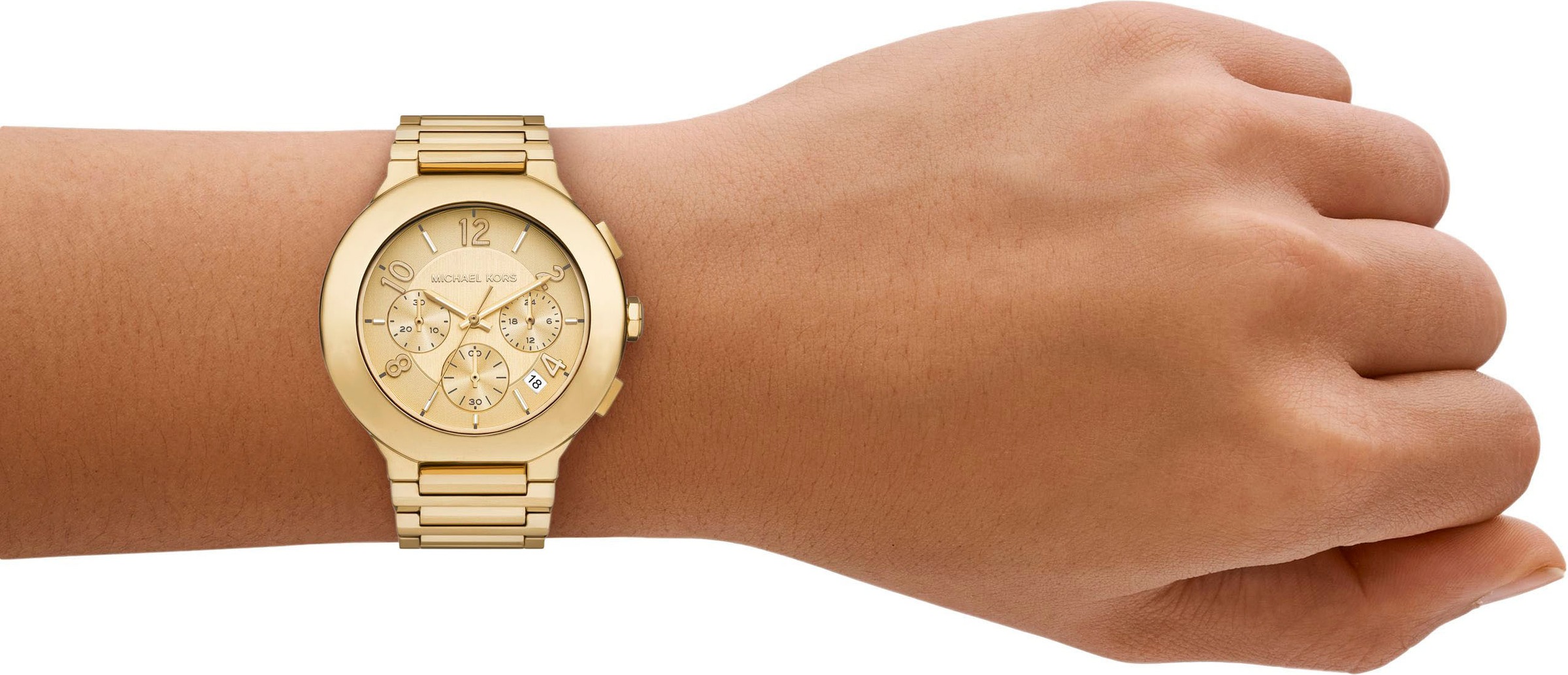 MICHAEL KORS Chronograph »GRAMERCY«, Quarzuhr, Armbanduhr, Damenuhr, Edelstahlarmband, analog, Tag