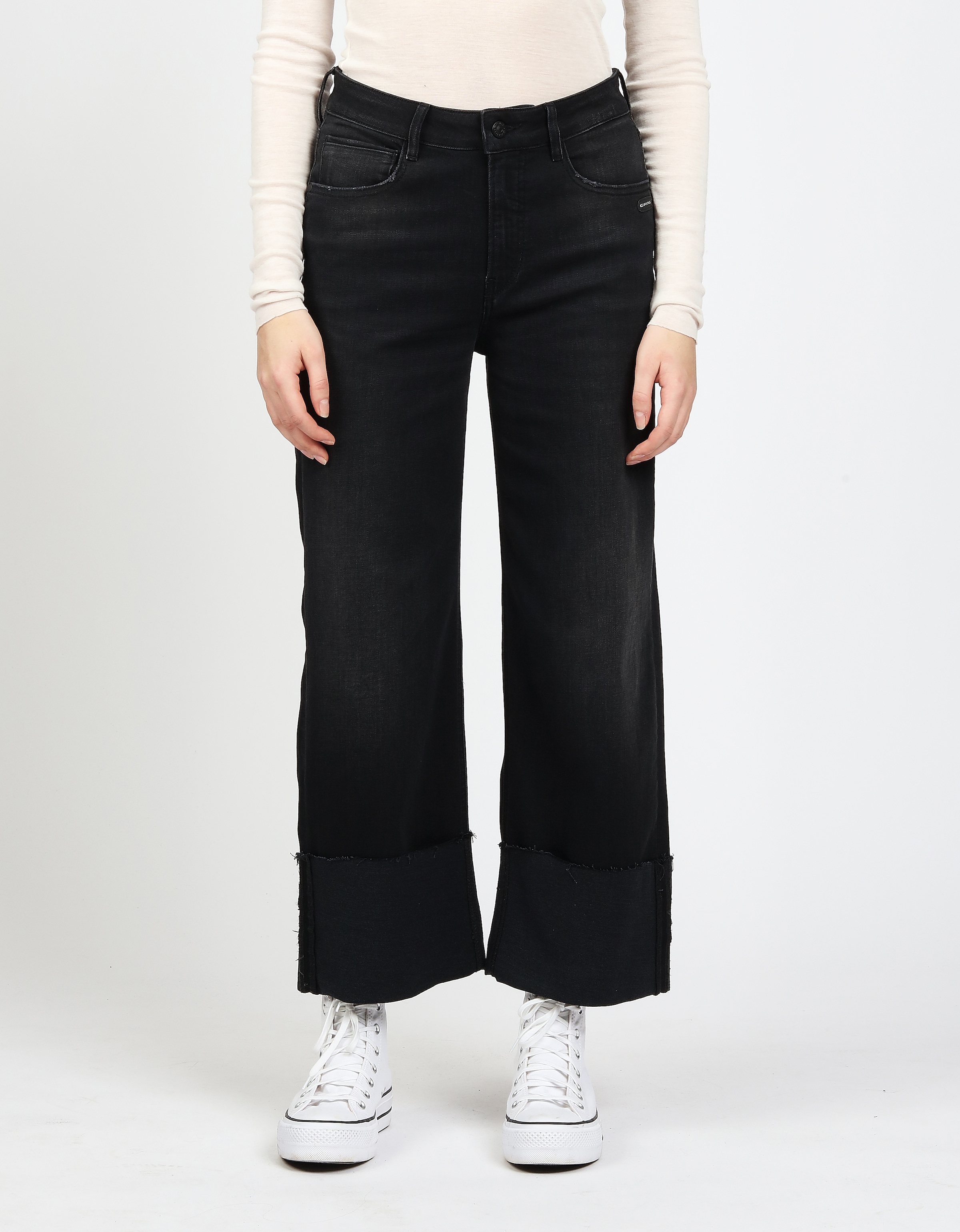 GANG Weite Jeans "94JETTE CULOTTE", mit hochgeschlagenem, ausgefranstem Sau günstig online kaufen
