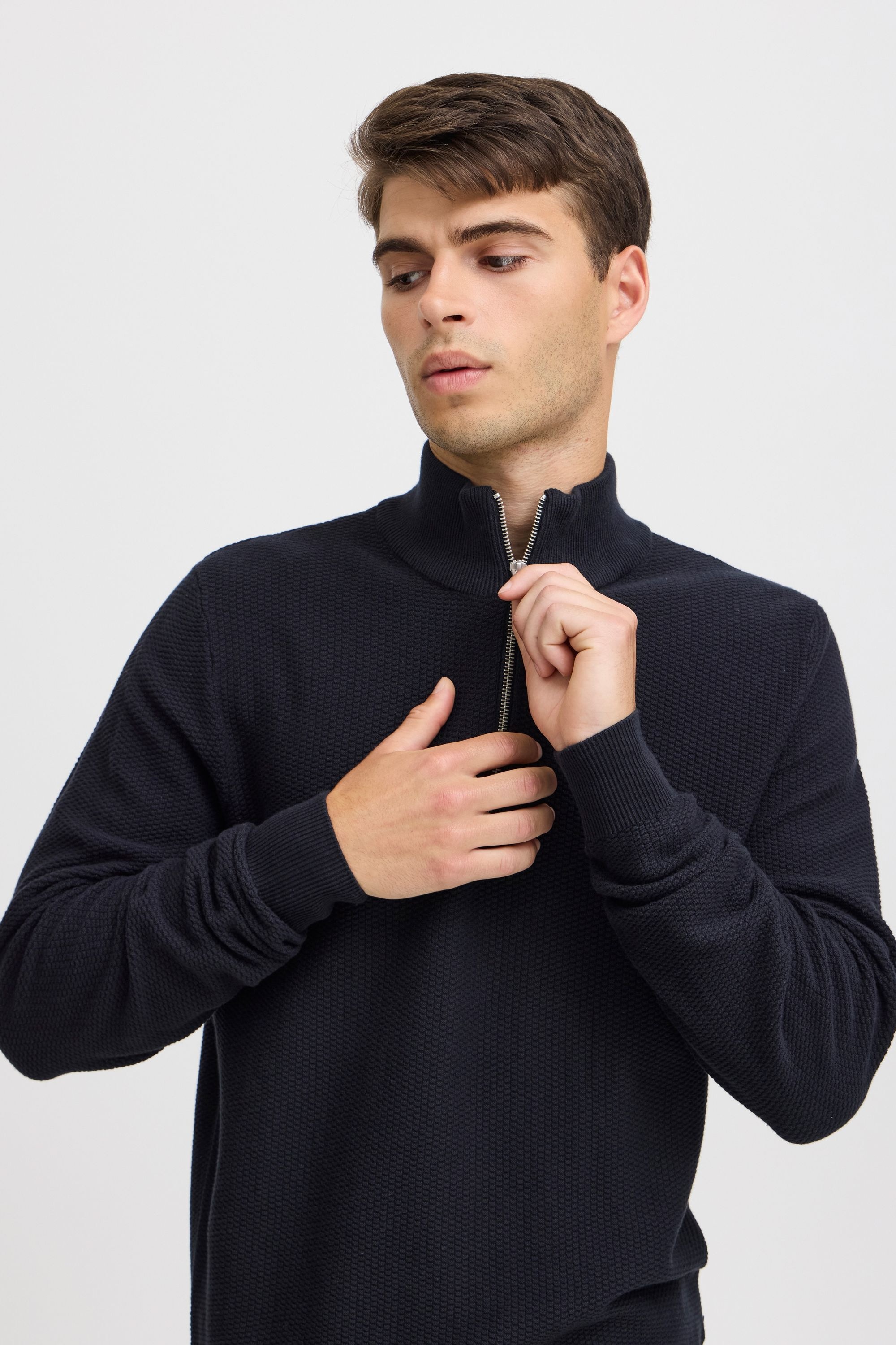 Casual Friday Troyer »Troyer CFKARL 0160 structured halfzip knit«