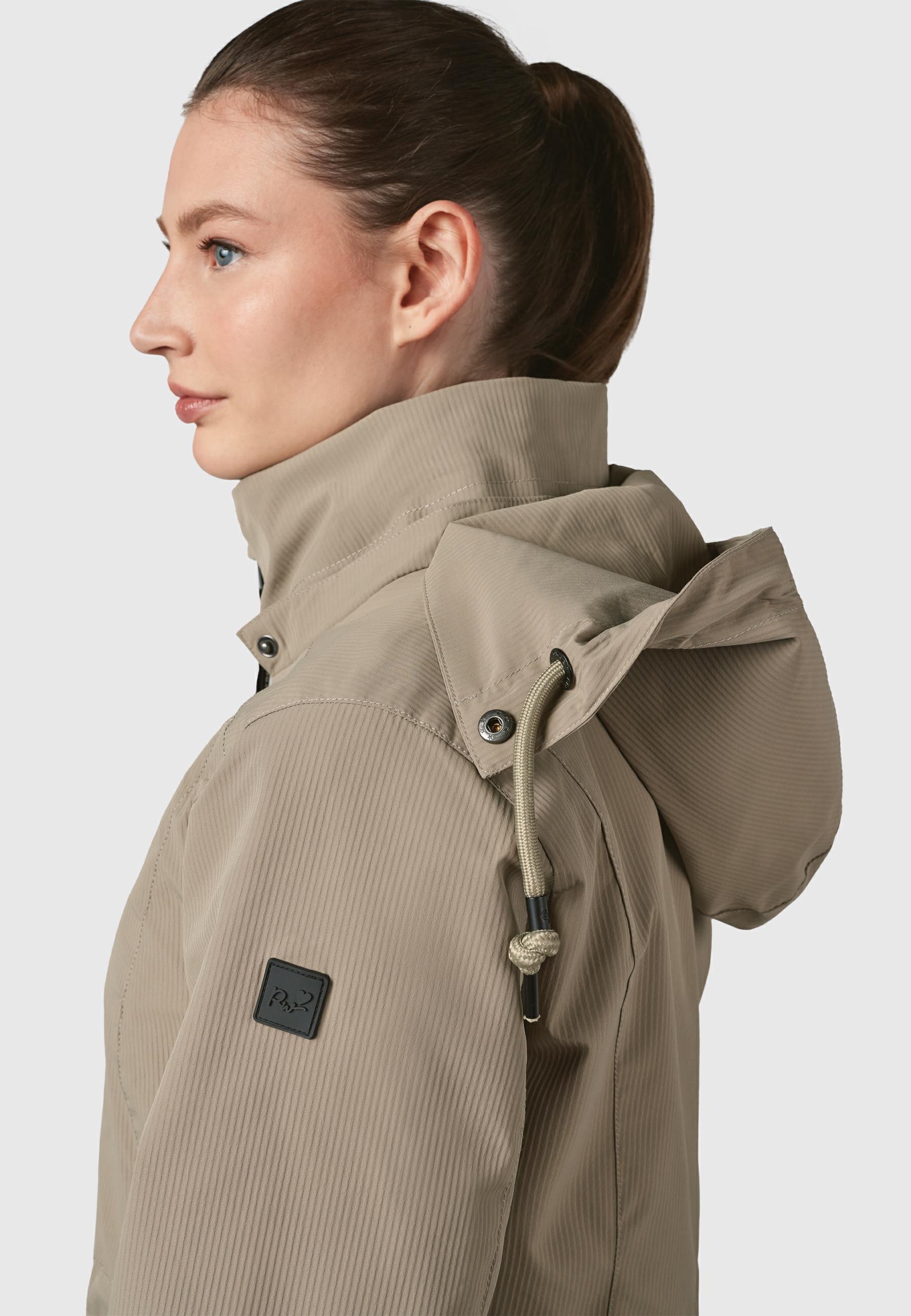 Ragwear Kurzmantel »Dakkota B«, Übergangsjacke wasserdicht mit feiner Rillenstruktur