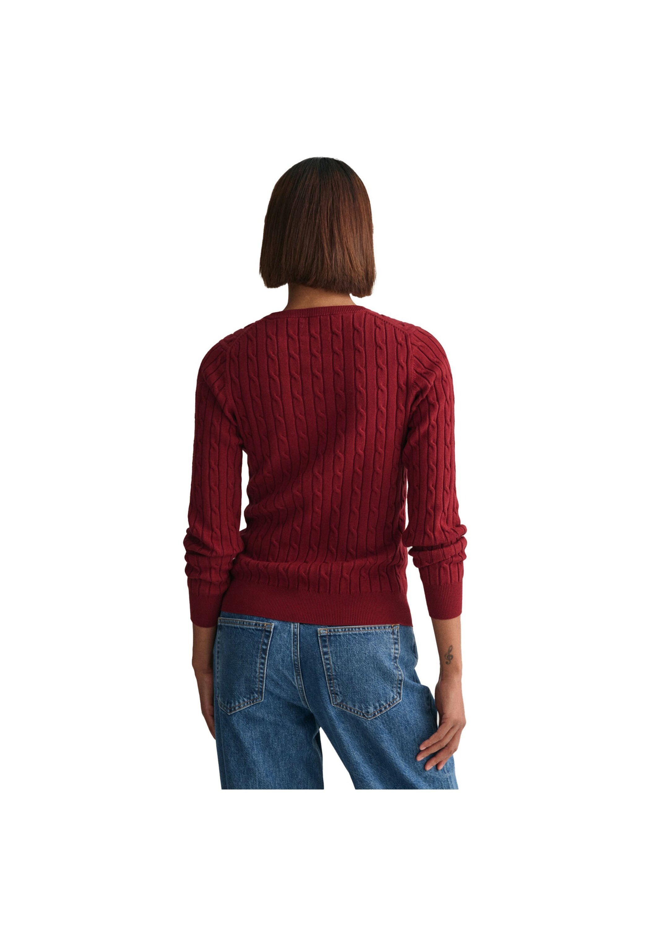 Gant Sweater »Strickpullover STRETCH COTTON CABLE C-NECK«