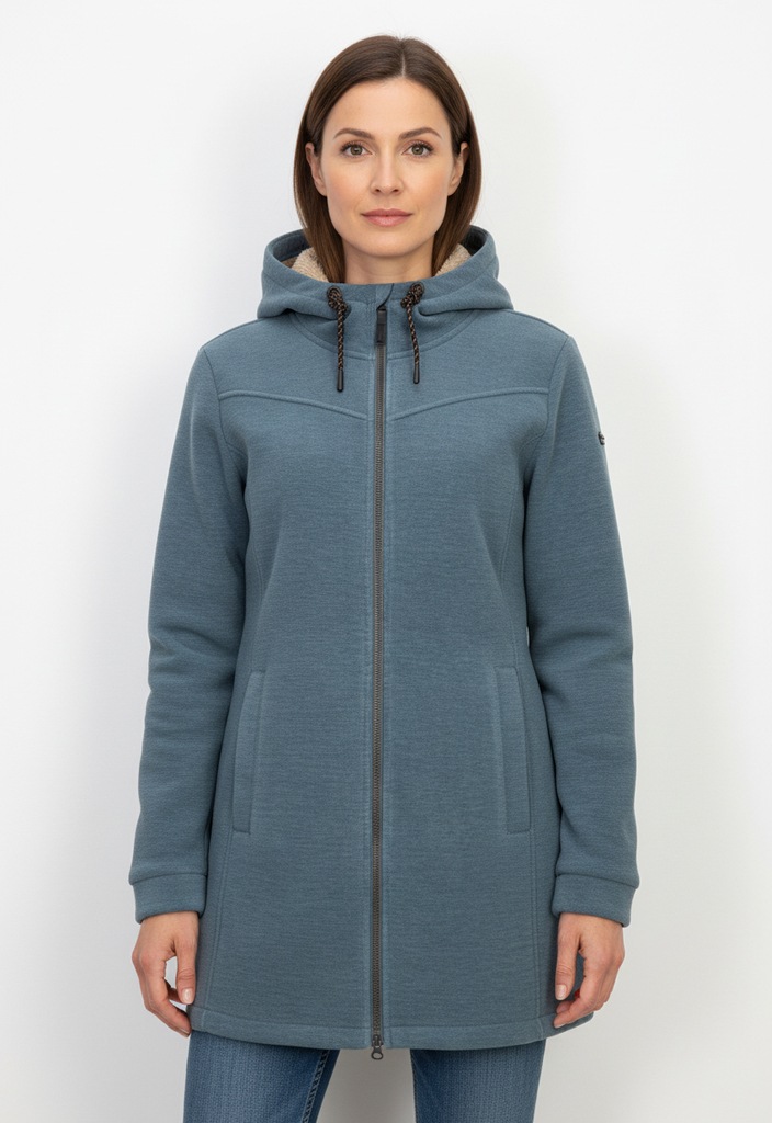 Damen Langmantel "GW 82 WMN FLC PRK"dunkel aquaverde, Gr. 40, G.I.G.A. DX BY KILLTEC, Obermaterial: 100% Polyester, Mäntel, wärmend, Übergangsjacke