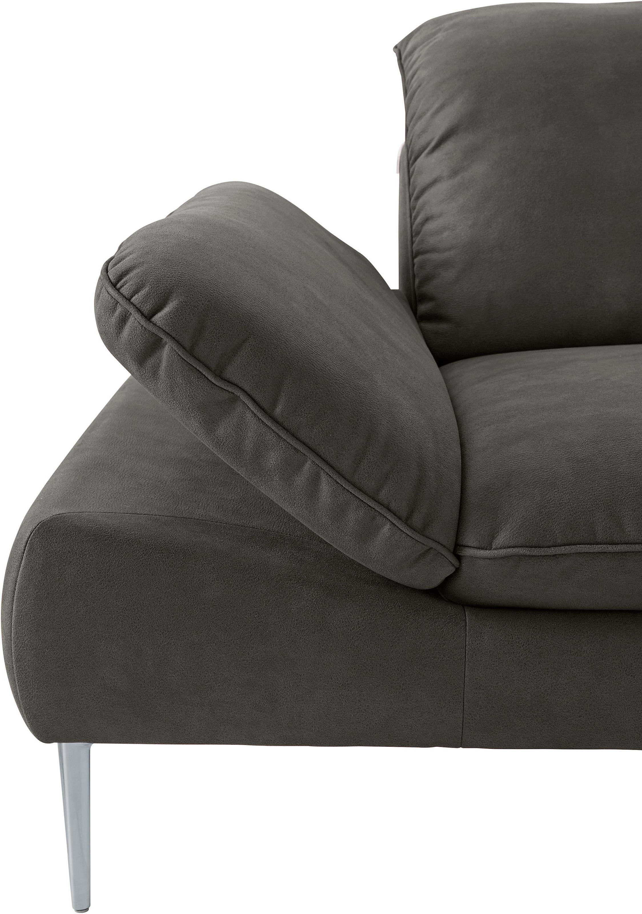 W.SCHILLIG Ecksofa »enjoy&MORE«, mit Sitztiefenverstellung, Füße silber matt, Breite 340 cm