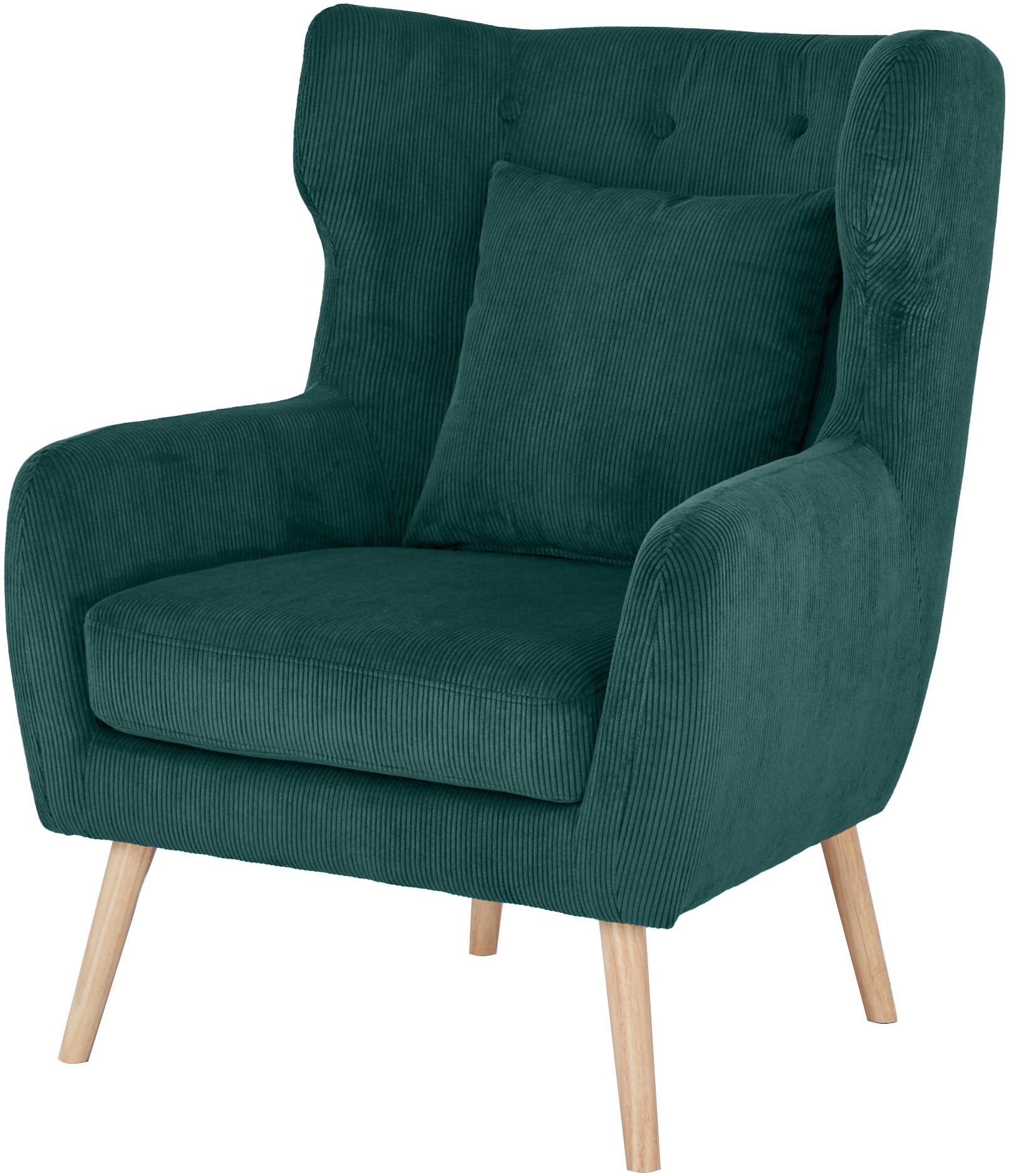 Thumbnail - Home affaire Ohrensessel "Yamuna" mit Sitzpolsterung, Gestell und Füße aus Massivholz, Sitzhöhe 47 cm