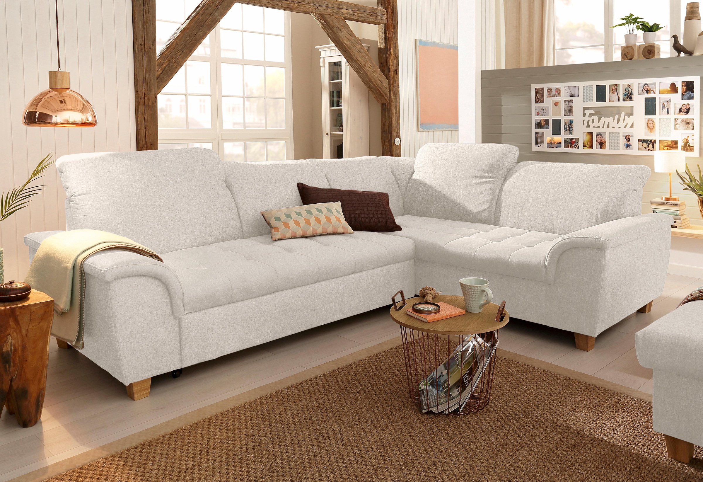 Home affaire Ecksofa "Lyla fester Sitzkomfort, bequeme Armlehnen, Breite 27 günstig online kaufen