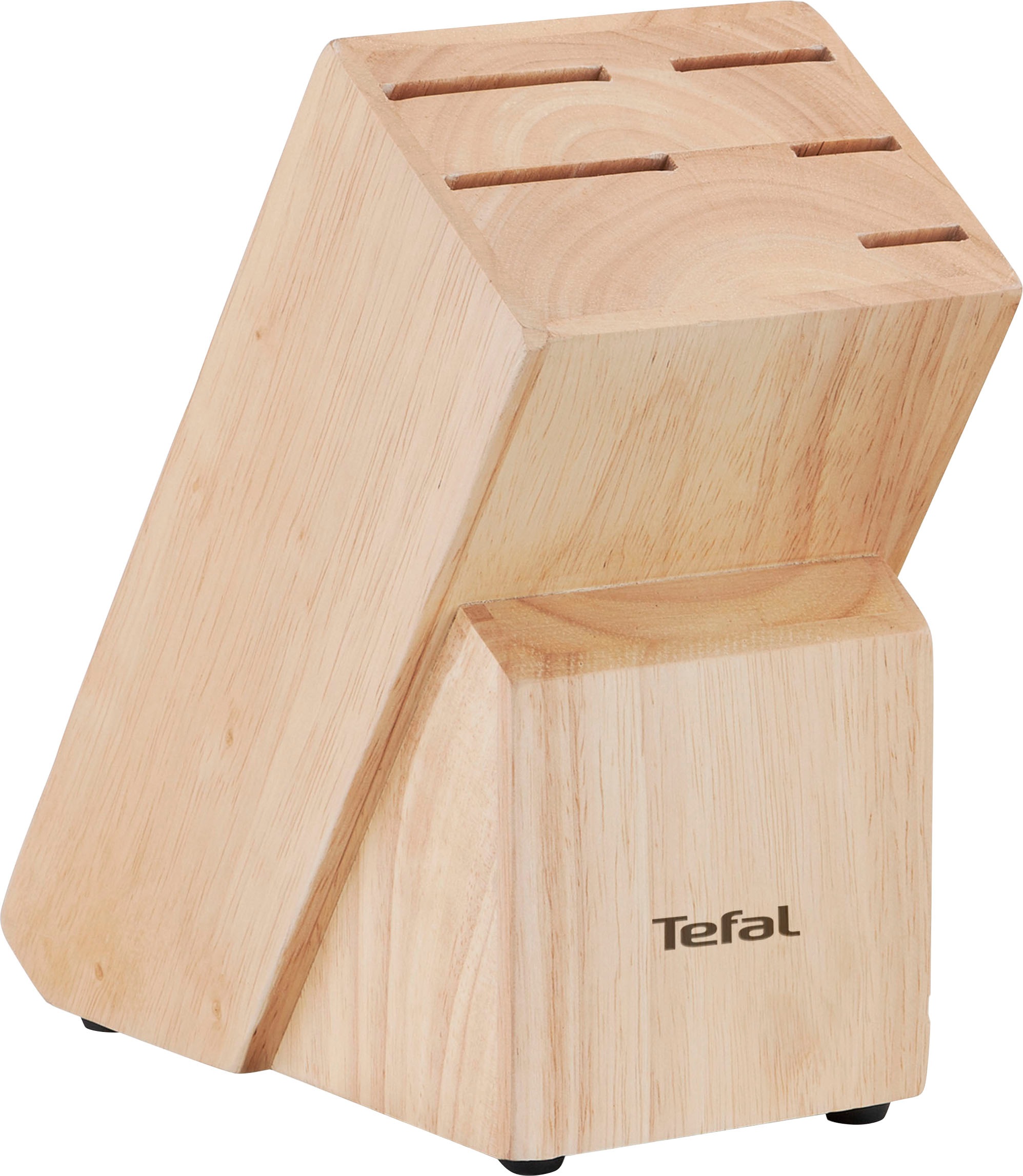 Messerblock TEFAL "Ice Force", silber (edelstahlfarben), B:13,9cm H:40,5cm, Messerblöcke, Messerblock, Eishärtung, dauerhafte Leistungsstärke, formschön, Edelstahl/Holz 4