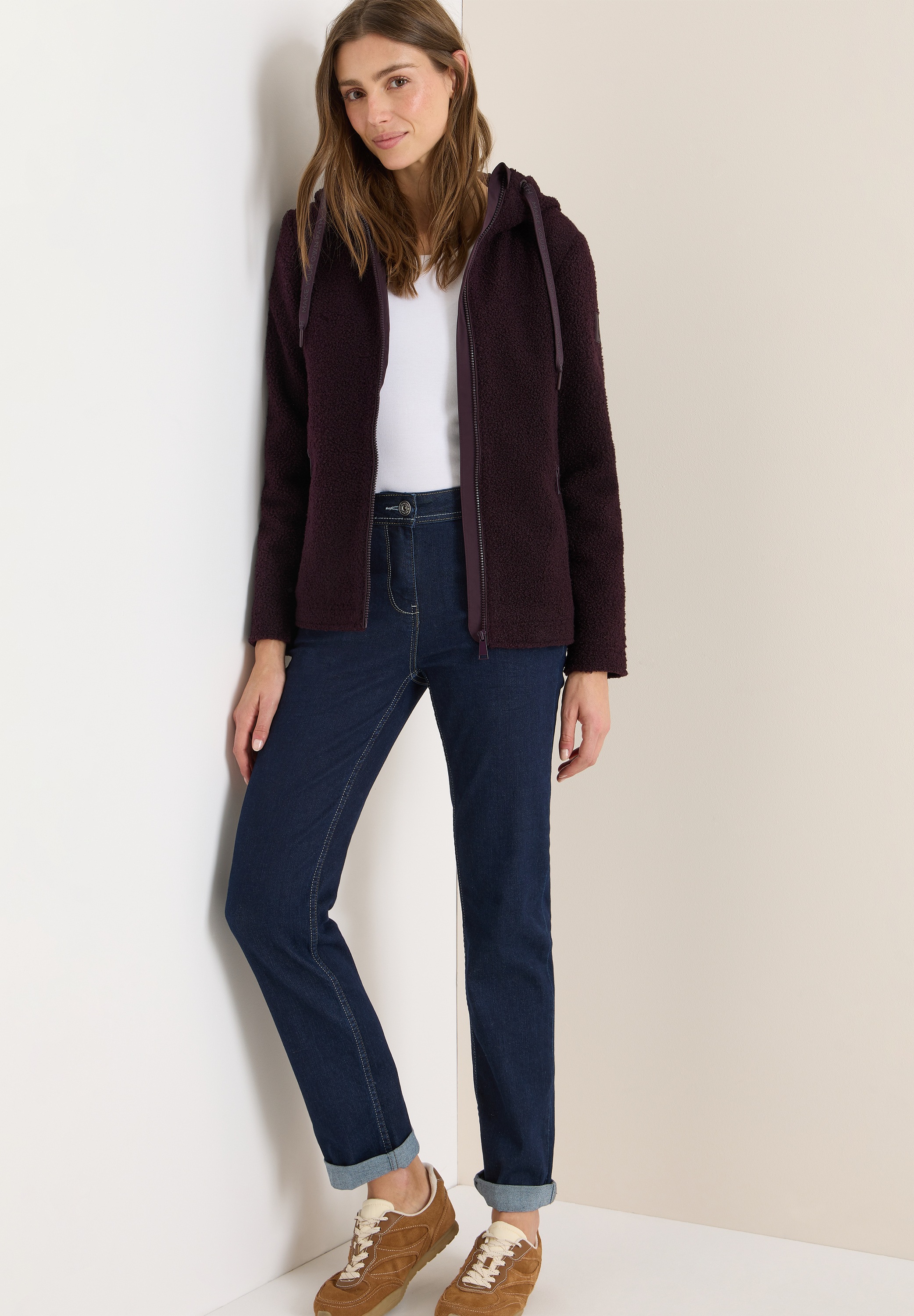 Cecil Fellimitatjacke mit Kapuze mit Kapuze mit Tunnelzugband