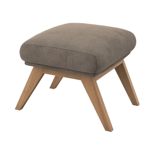 FLEXLUX Polsterhocker "Adria" Fuß Eiche, Fußhocker für Ohrensessel