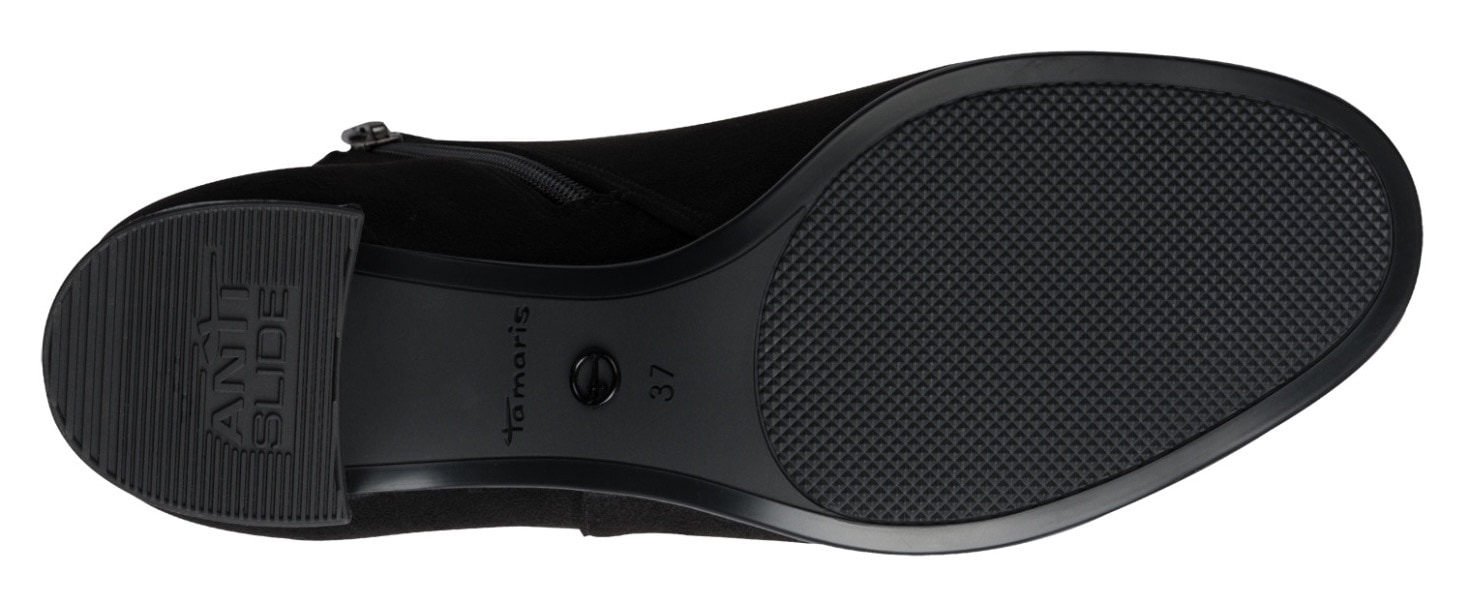 Tamaris Stiefelette  , Blockabsatz, Basicstiefelette in veganer Verarbeitung, schmale Form