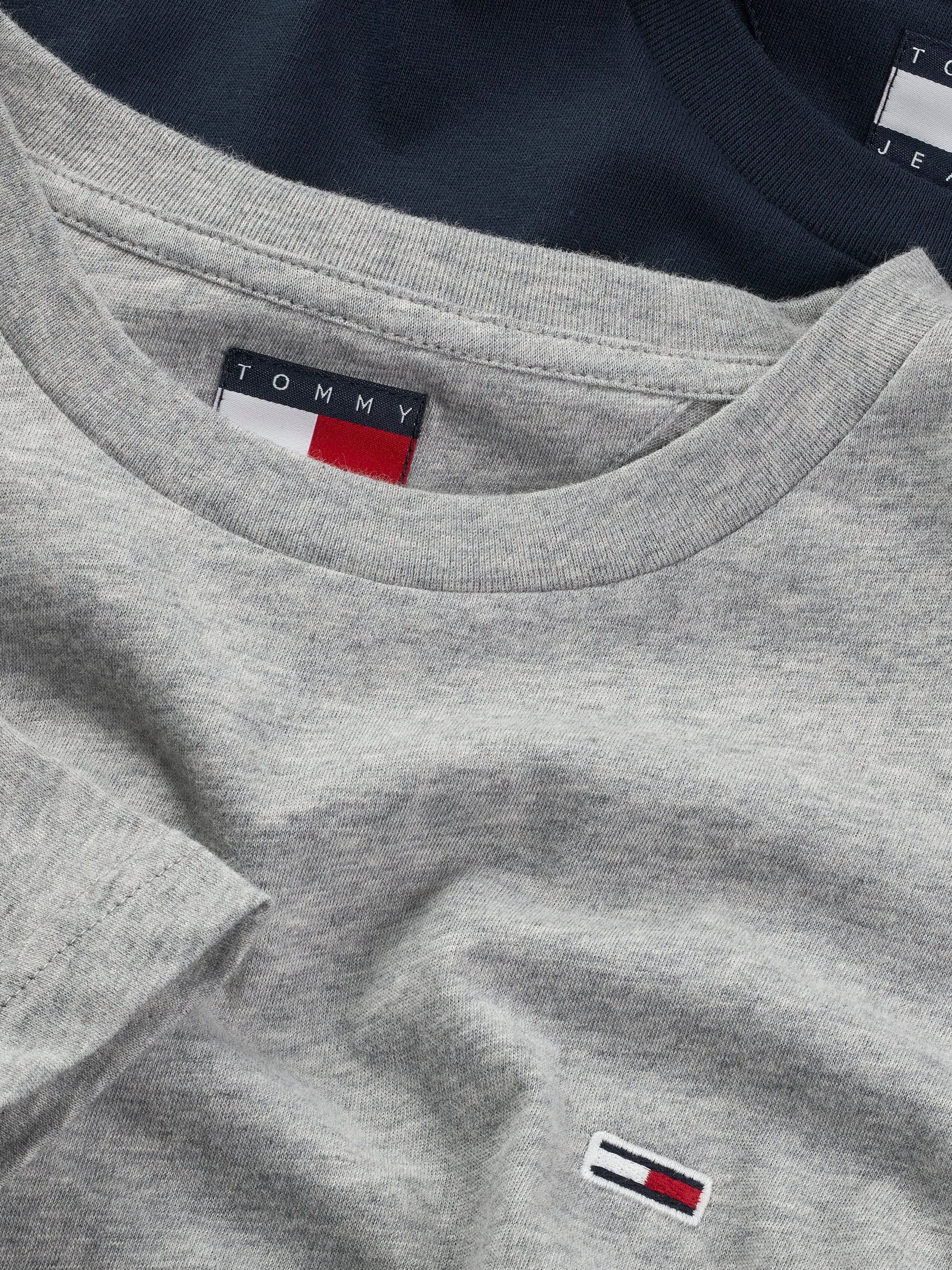 Tommy Jeans Rundhalsshirt »TJM XSLIM 2PACK JERSEY TEE EXT«, (Packung, 2er-Pack), Logostickerei, 2Pack