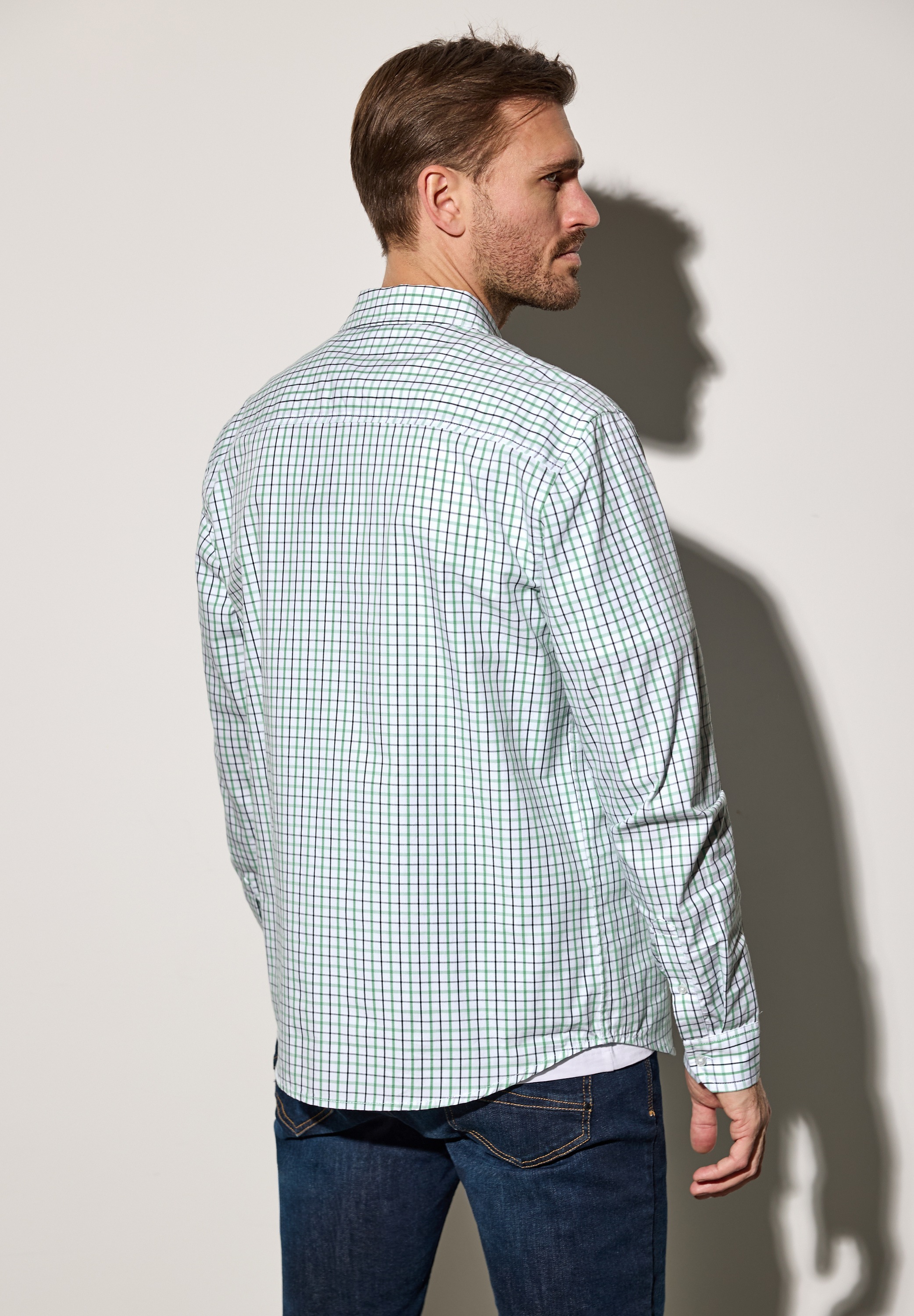 STREET ONE MEN Karohemd aus reiner Baumwolle günstig online kaufen