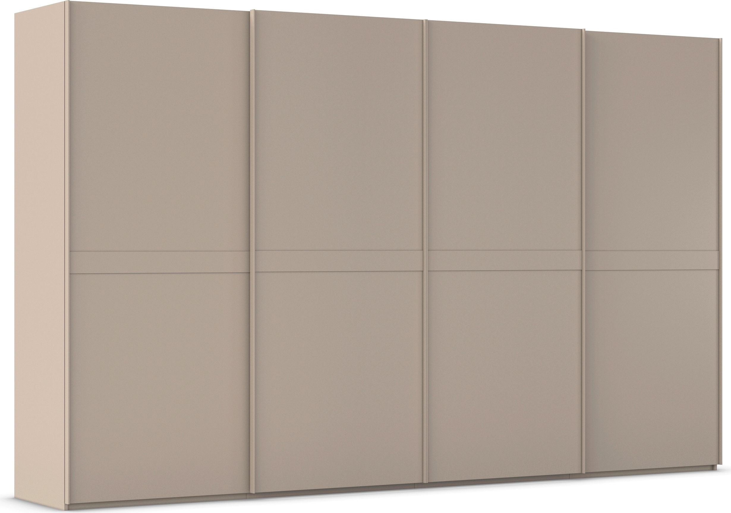 rauch Schwebetürenschrank "Kleiderschrank Schrank Garderobe Schlafzimmerschrank SCALE-LINE" edle Optik mit Bauchbinde in Korpusfarbe Dekorfront MADE IN GERMANY