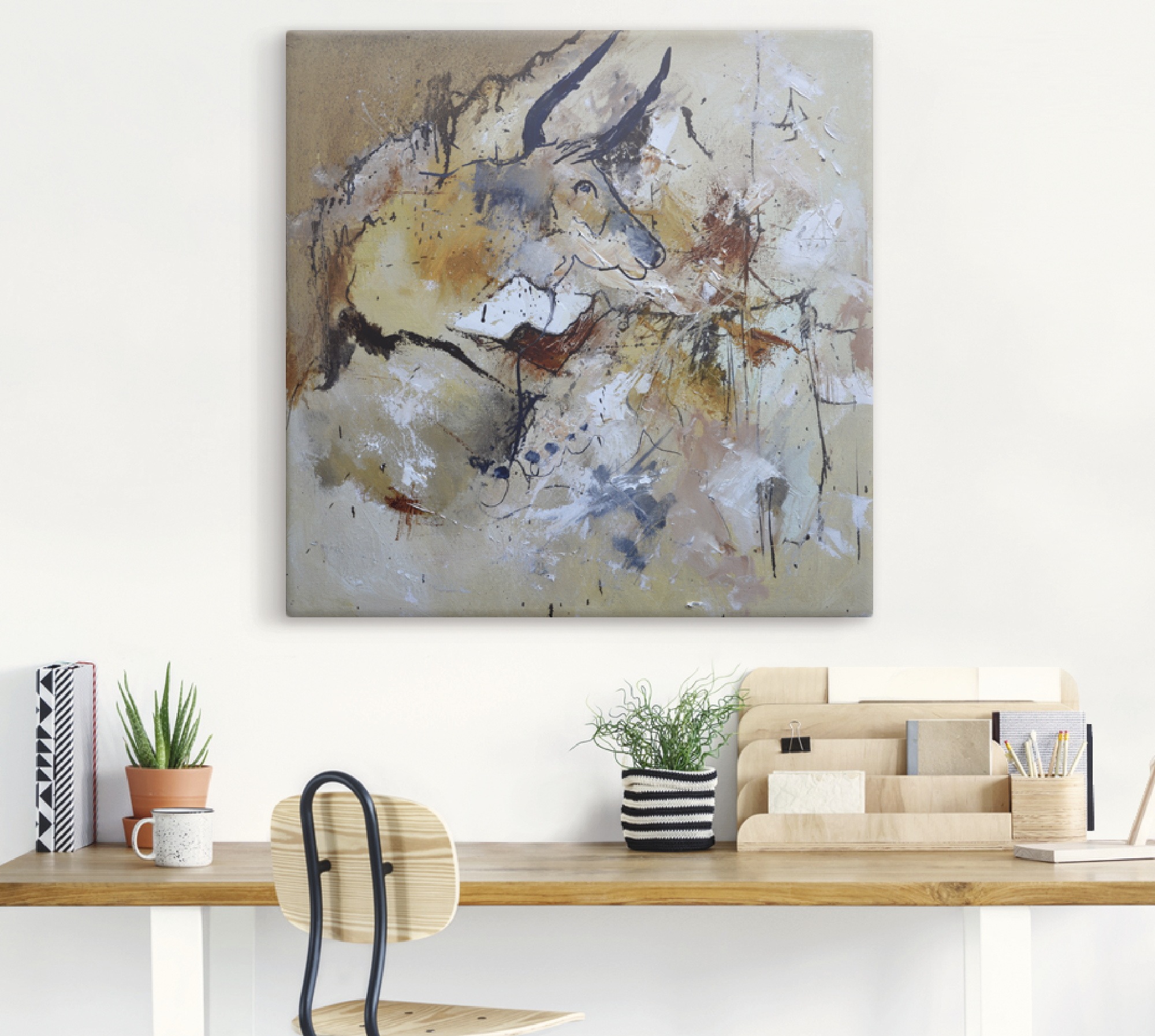 Artland Wandbild »Abstrakt Stier«, Wildtiere, (1 St.), als Alubild, Leinwandbild, Wandaufkleber oder Poster in versch. Größen