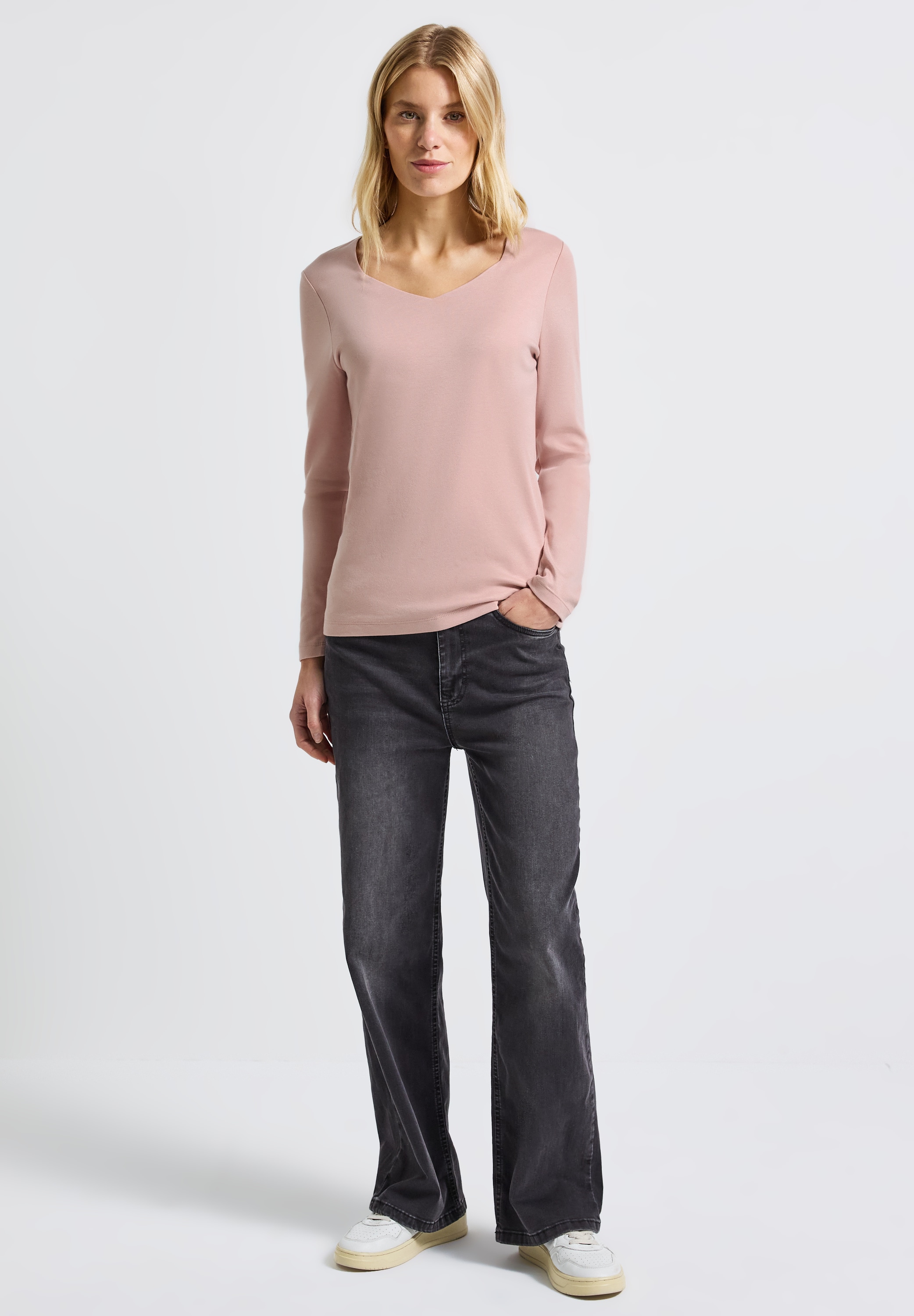 STREET ONE Langarmshirt, im soften Baumwoll-Mix