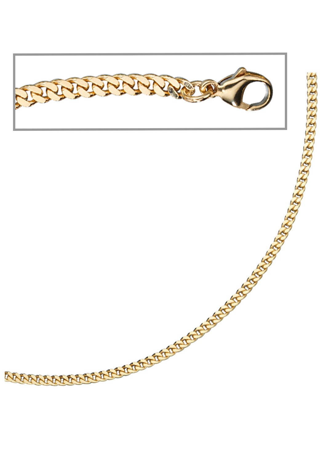 JOBO Goldkette »Panzer-Kette massiv«, Panzerkette 333 Gold 45 cm 2,6 mm