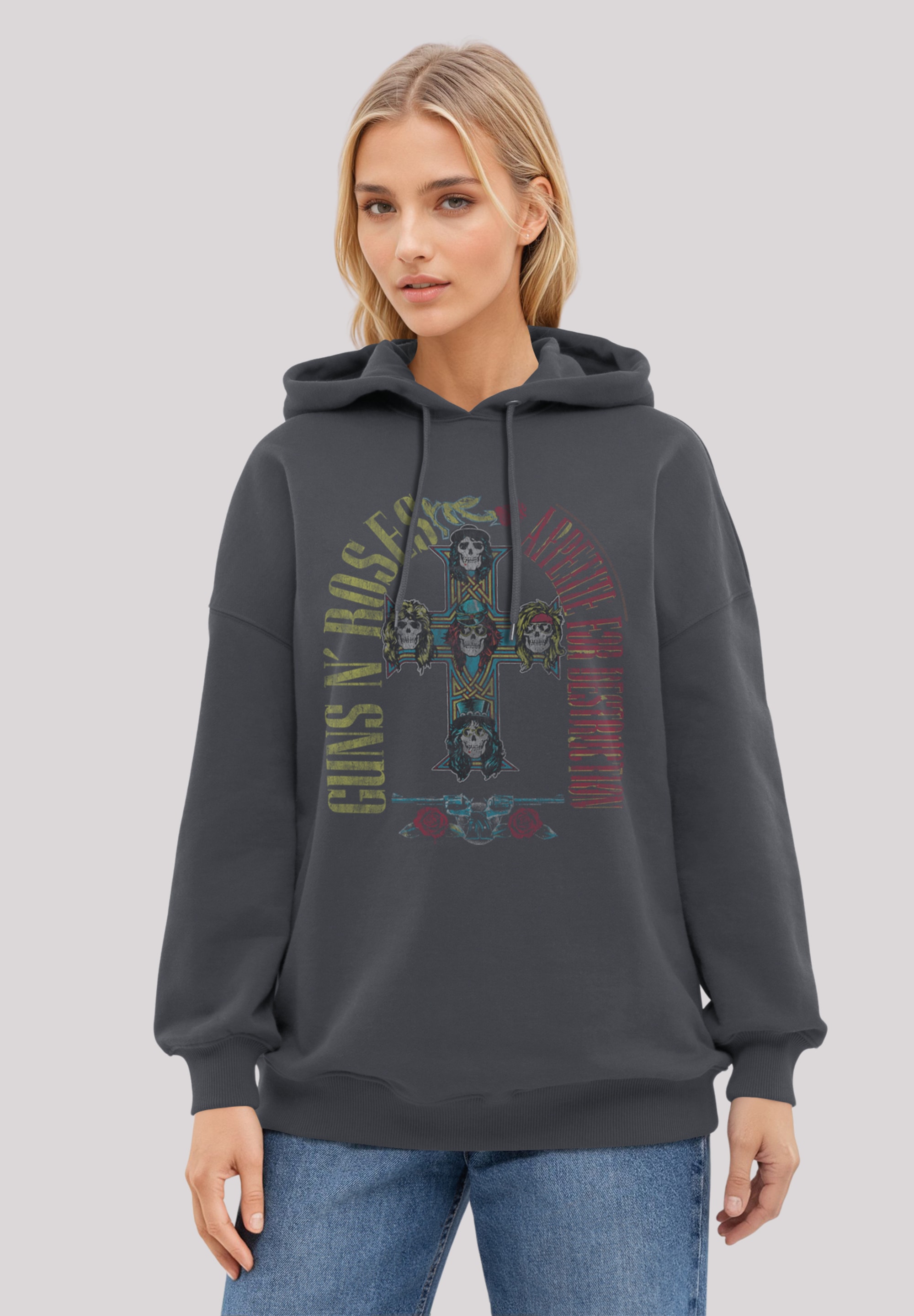 F4NT4STIC Kapuzenpullover "Guns N Roses Skull Rock Band Merch" Premium Qual günstig online kaufen