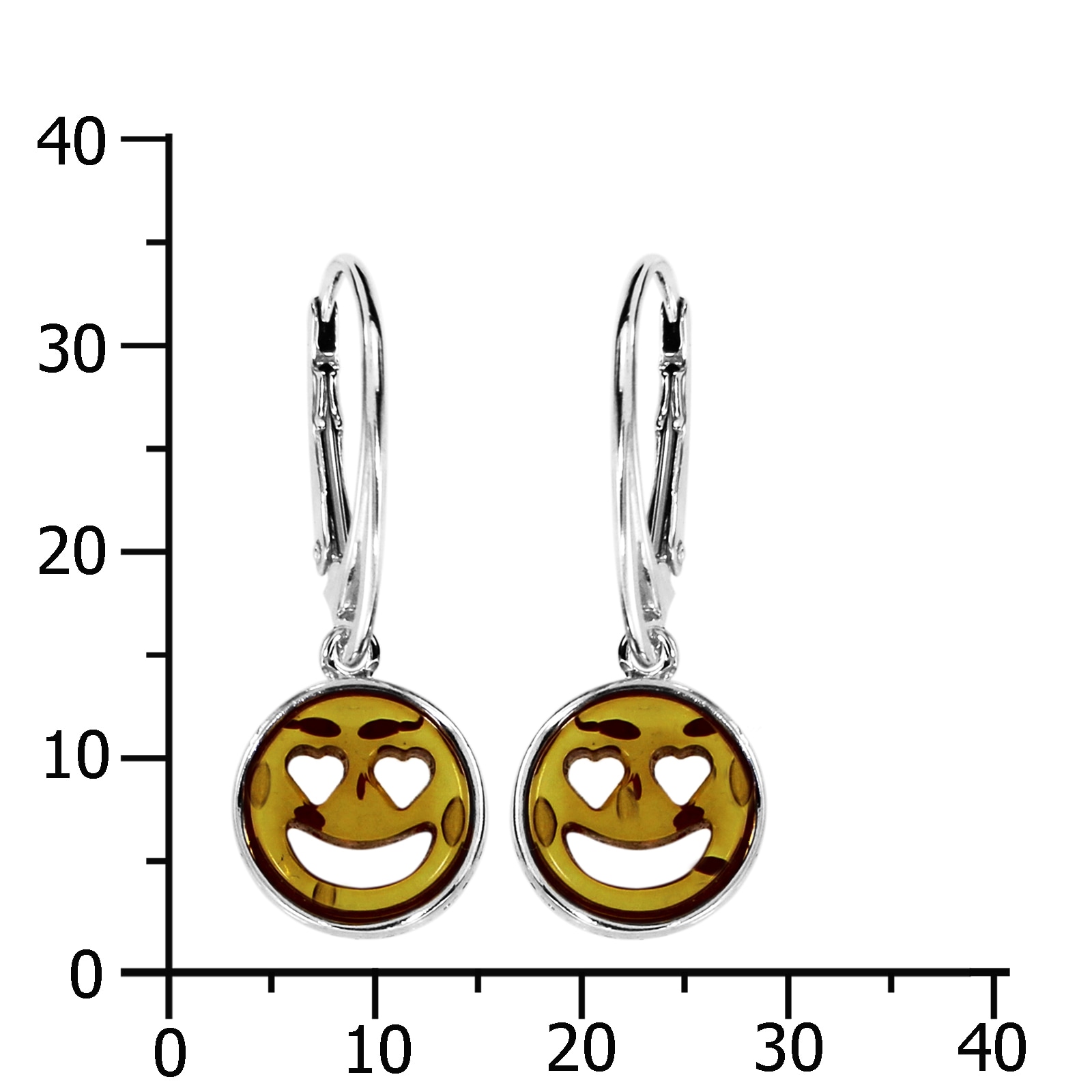 OSTSEE-SCHMUCK Paar Ohrhänger »Ostsee-Schmuck Ohrhänger Smiley Ohrhänger Smiley«, (2 tlg.)