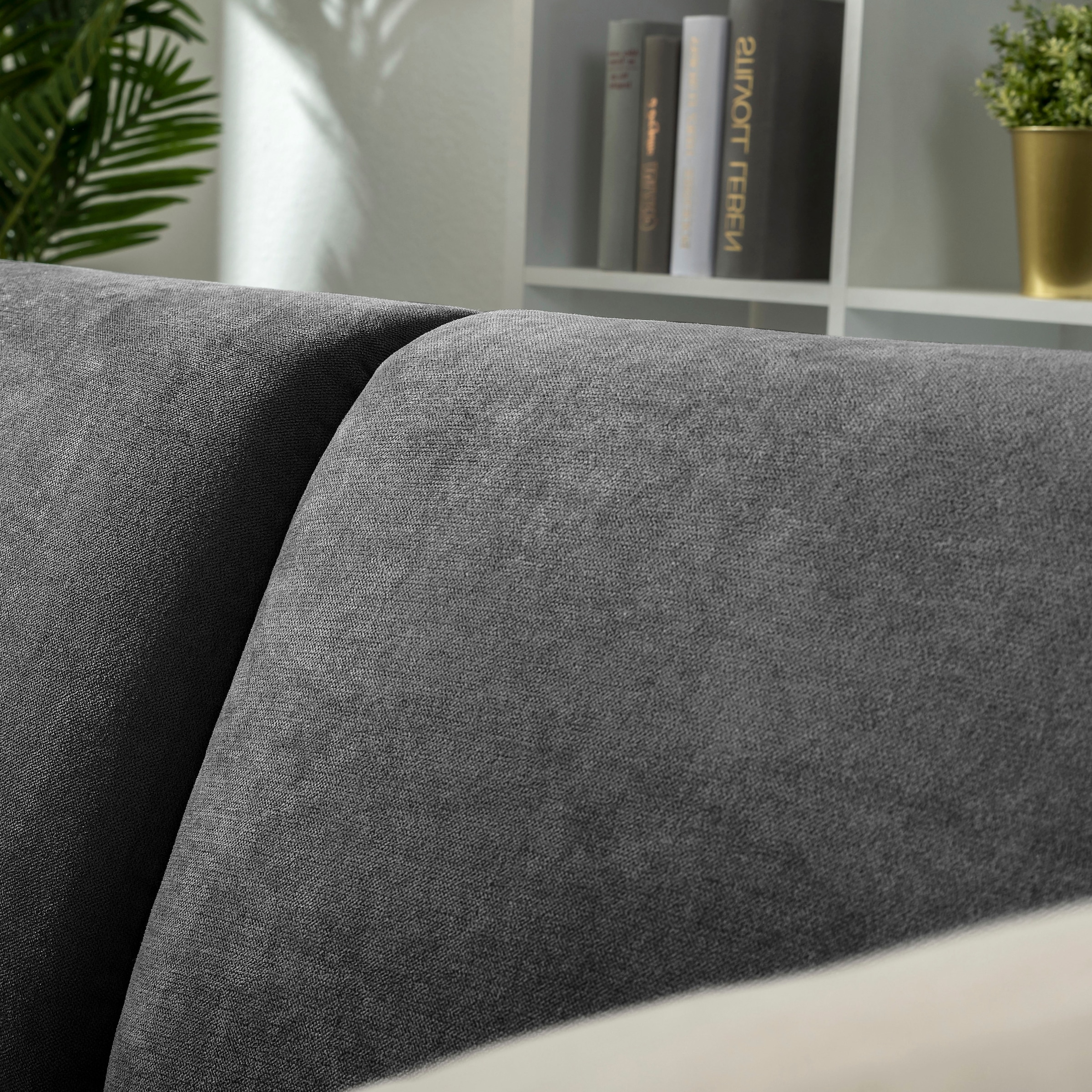 Max Winzer® Ecksofa »Blackpool modern, mittlere Sitzhärte mit hochwertiger Schaumpolsterung«, Lounge-Charakter durch niedrigen, leicht gewölbten Rücken