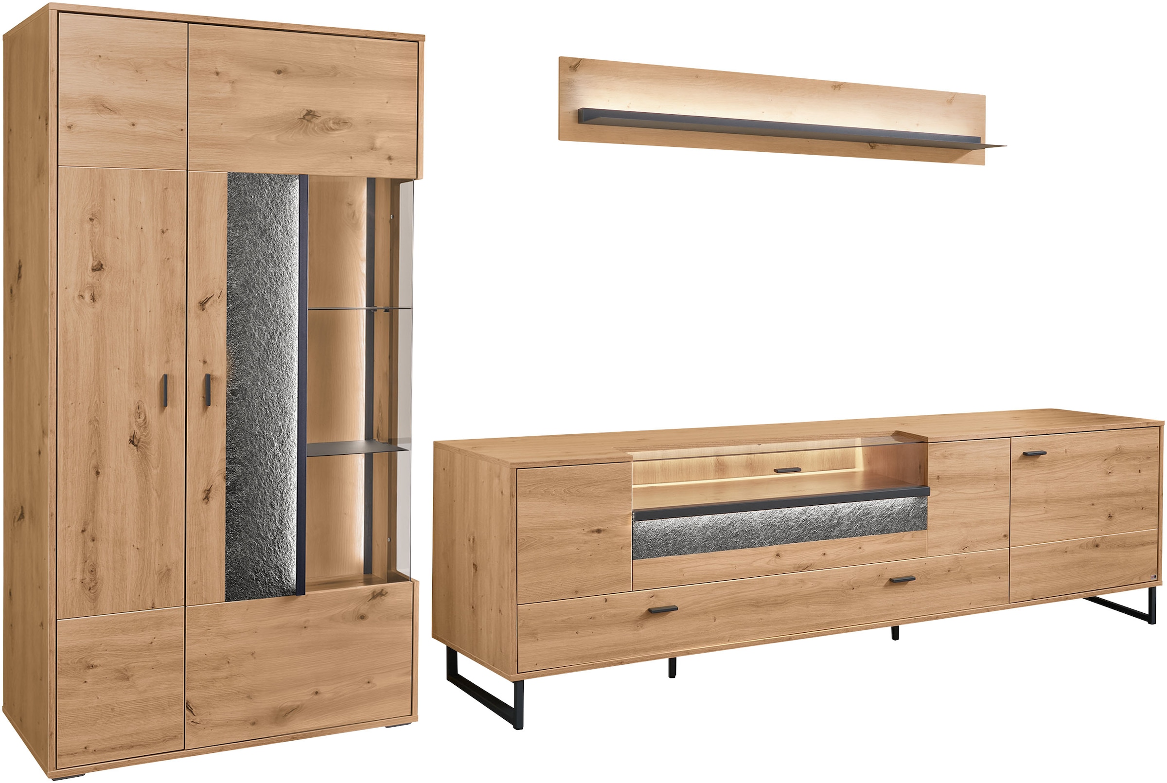 set one by Musterring TV-Wand "Deltona", (3 St.), Zierelemente aus Sandstei günstig online kaufen
