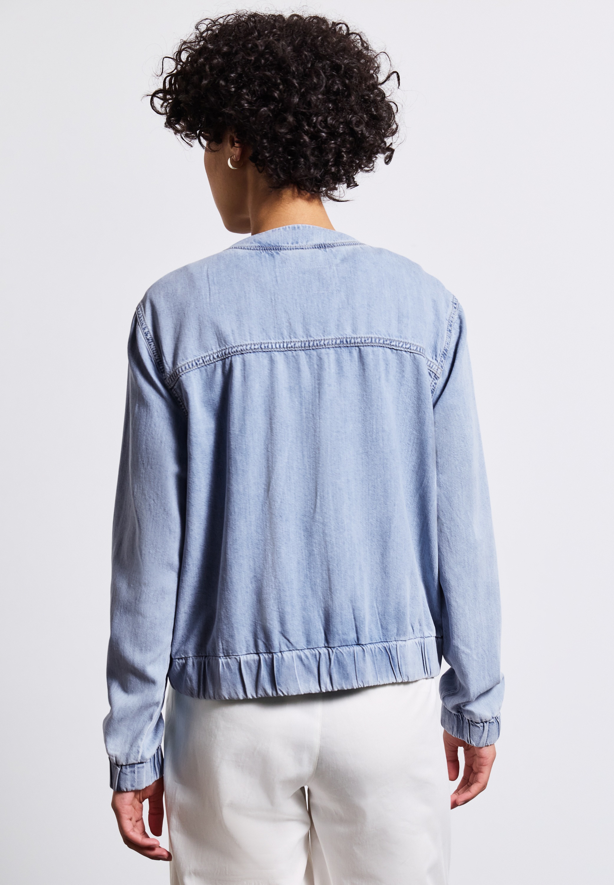 STREET ONE Jeansjacke, ohne Kapuze, bestehend aus einem Materialmix günstig online kaufen