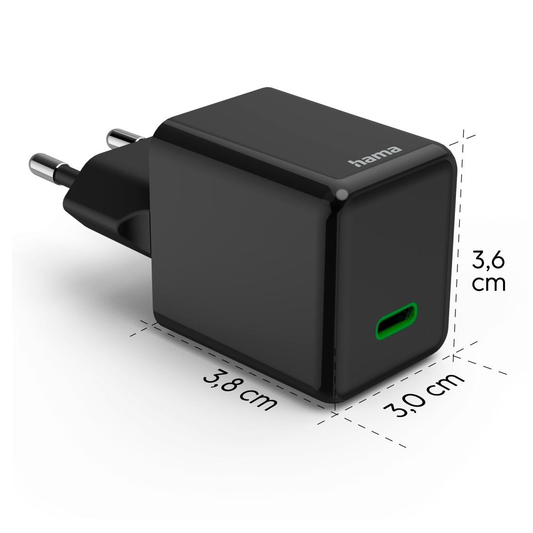 Hama Schnelllade-Gerät »Schnellladegerät (USB-C, PD/QC, extraklein 3,8 x 3,0 x 3,6 cm, 45 W)«, (1 St.)