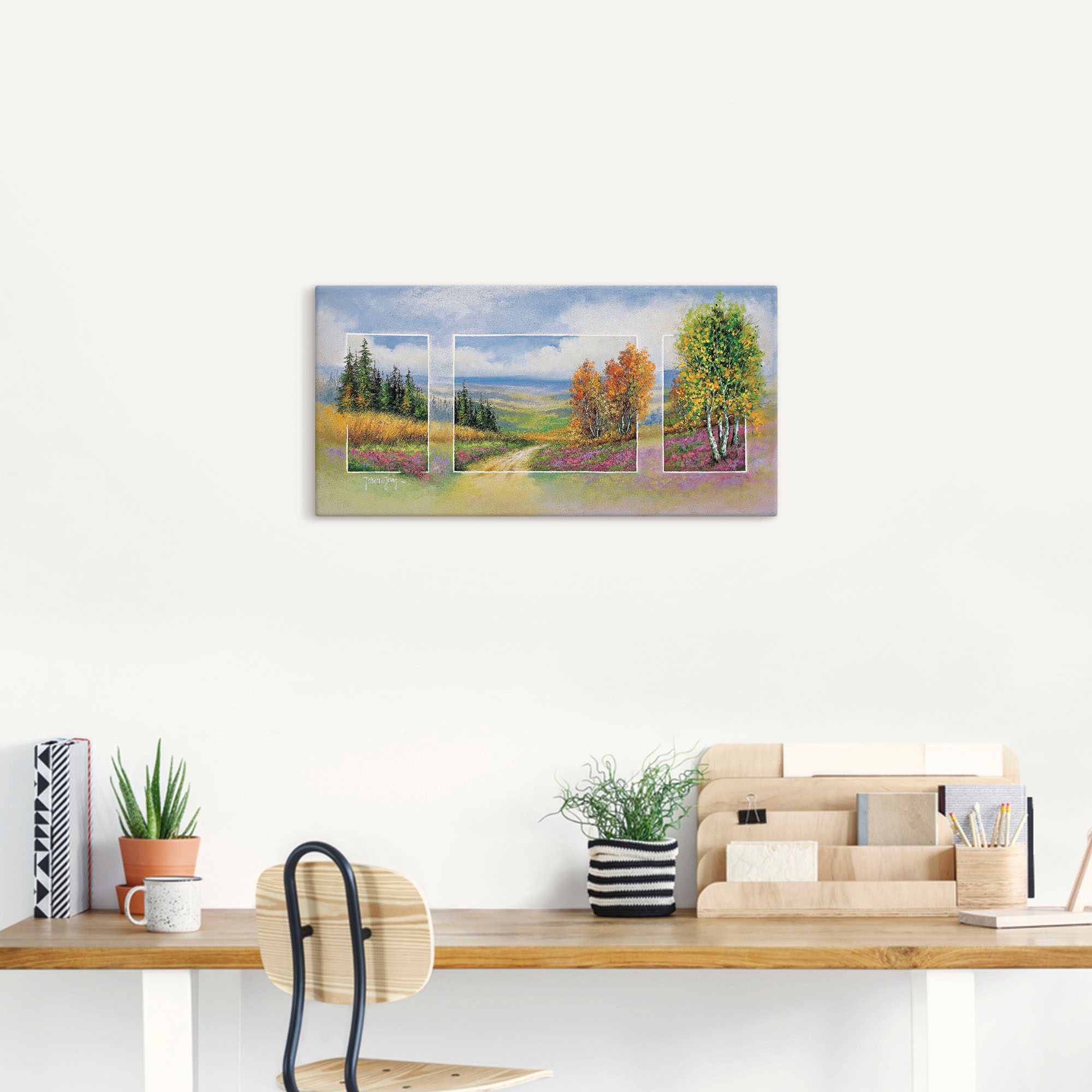 Artland Wandbild »Frühlling Triptychon«, Vier Jahreszeiten, (1 St.), als Leinwandbild, Wandaufkleber in verschied. Größen