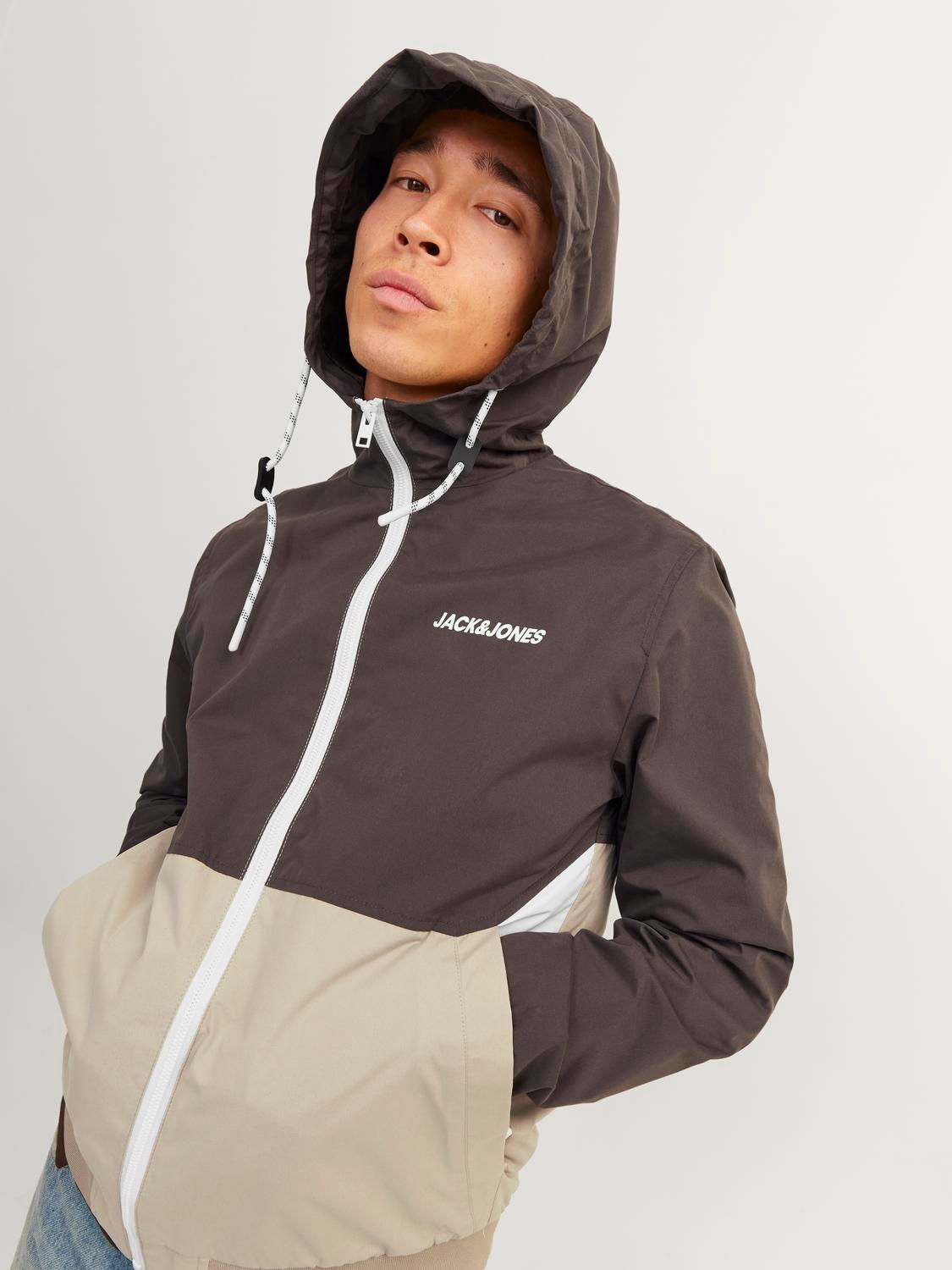 Jack & Jones Blouson "JJERUSH HOOD BOMBER NOOS", mit Kapuze, mit Logo Schri günstig online kaufen