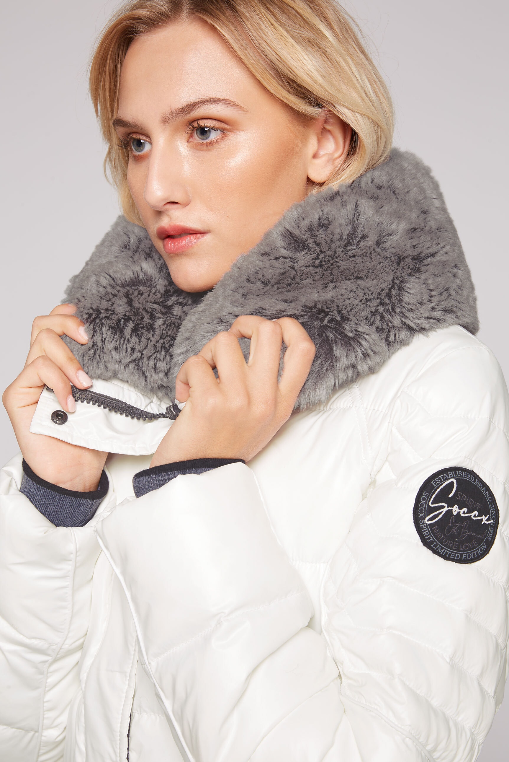 SOCCX Winterjacke, ohne Kapuze, mit Windbreaker-Bündchen