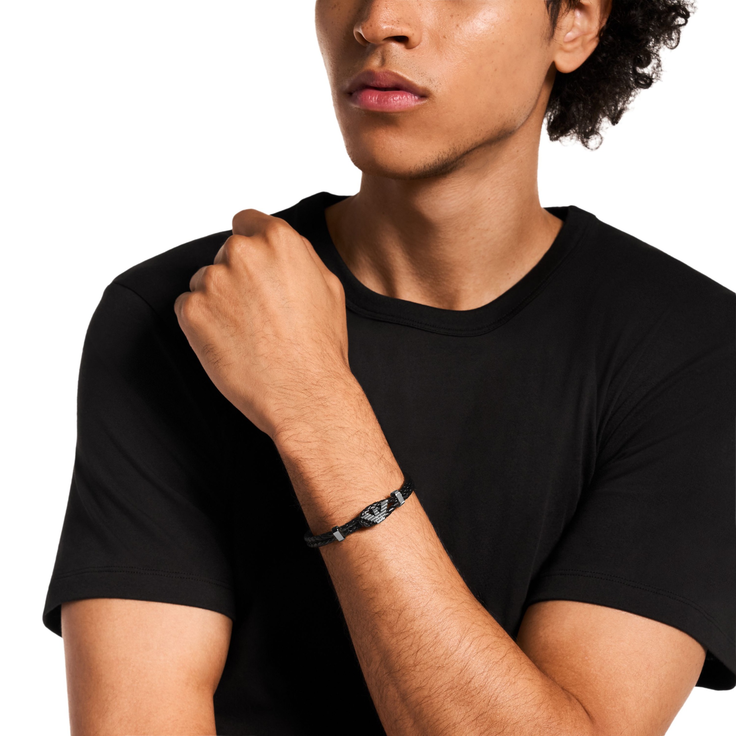 Emporio Armani Lederarmband »Schmuck Geschenk Edelstahl, Leder«