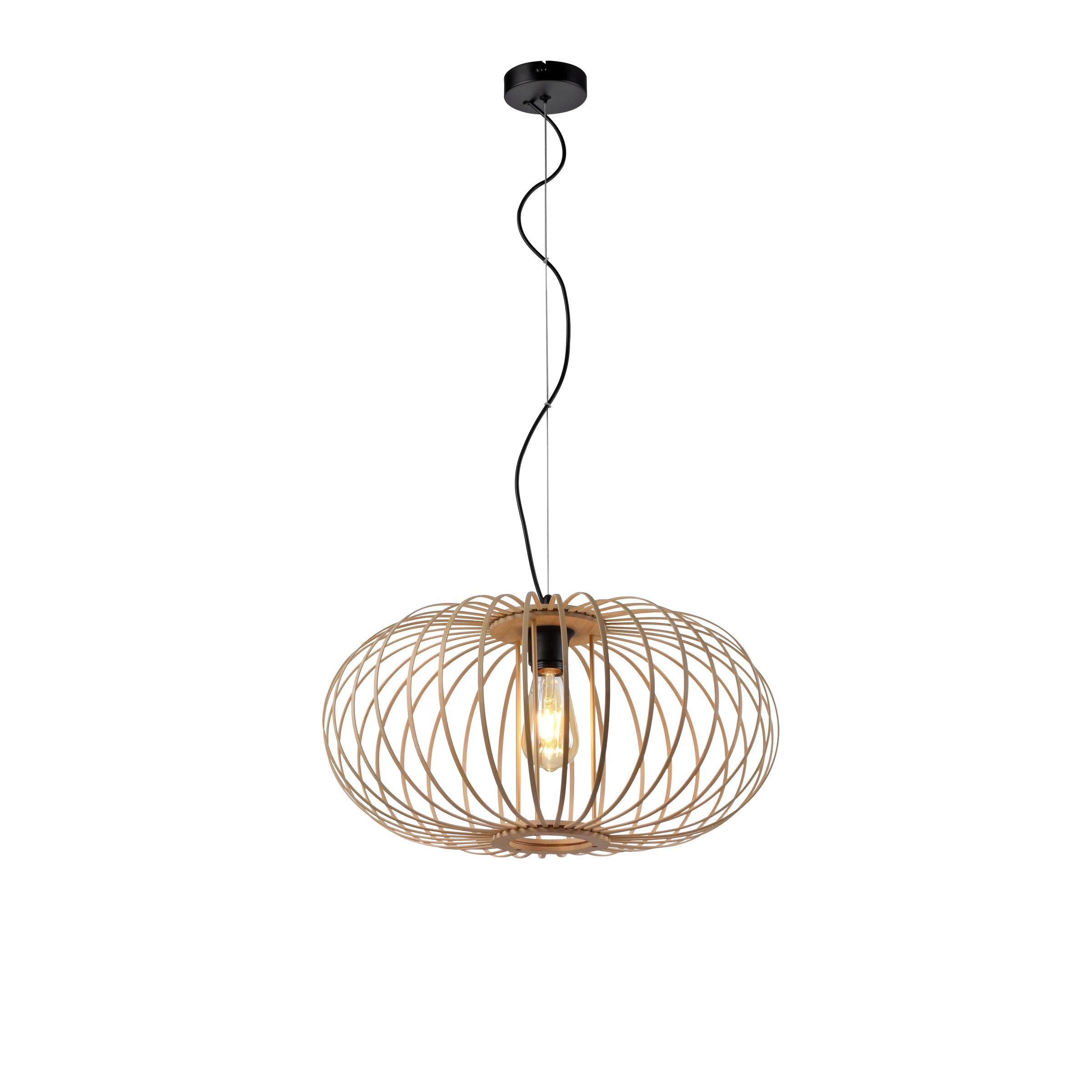 JUST LIGHT Pendelleuchte "RACOON", 1, Ø 5cm, 1 Stk., braun, Esszimmer, Leuchten, ExklusiveE27