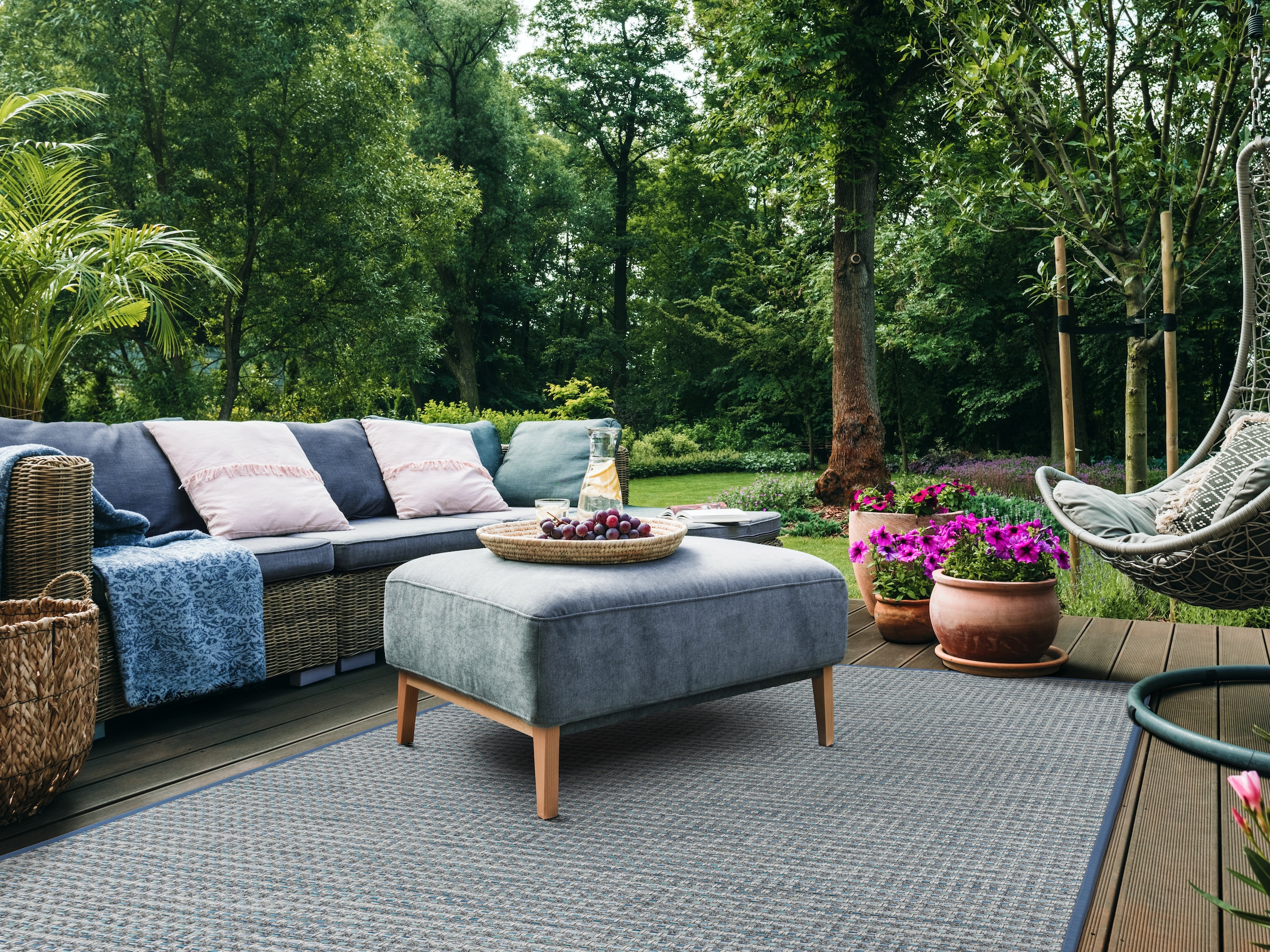 Dekowe Teppich »Joy Antigua« rechteckig 10 mm Höhe meliert, Weboptik, mit Bordüre, In- und Outdoor geeignet