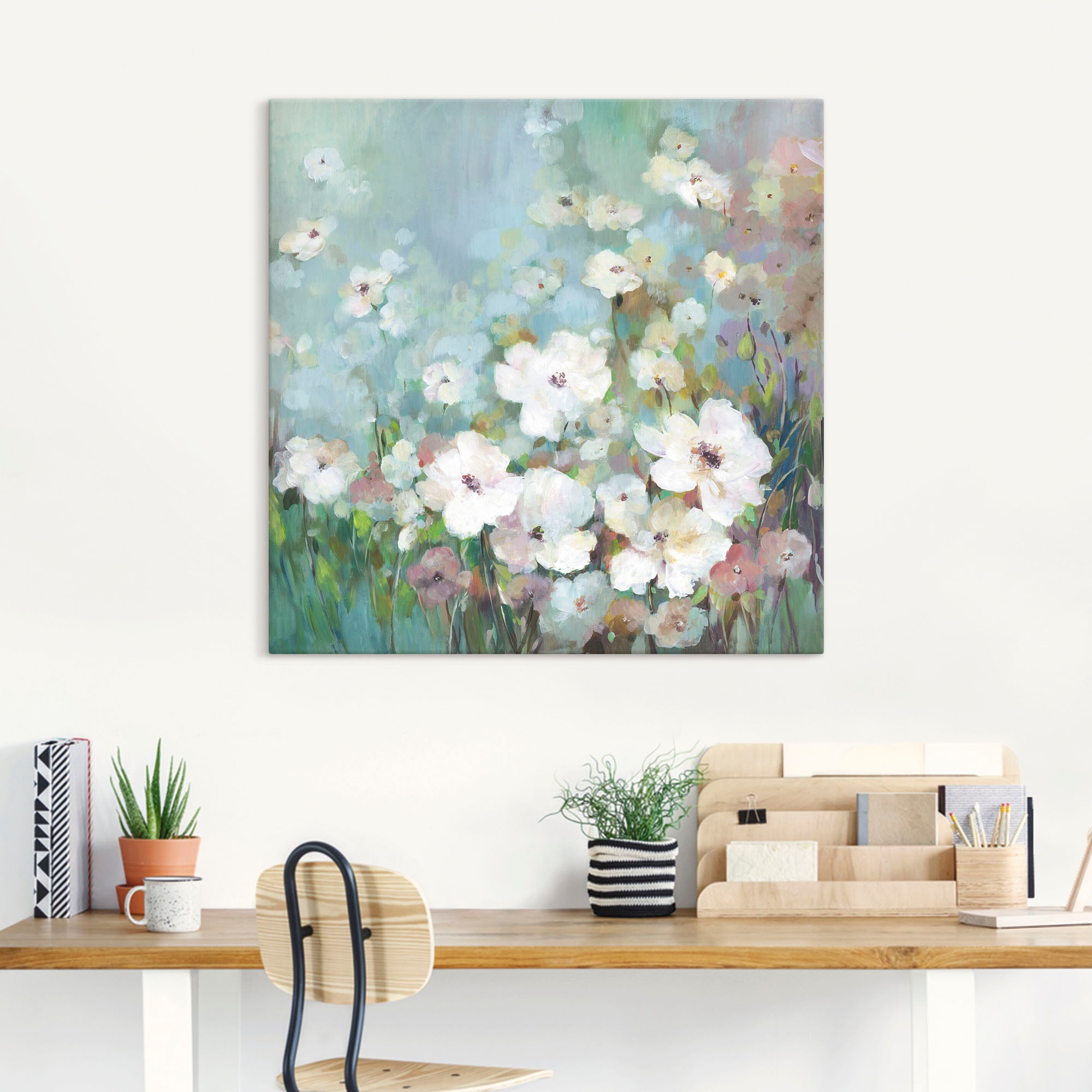 Artland Wandbild "Feldblumengarten" Blumenwiese 1 Stk. tlg. als Leinwandbil günstig online kaufen
